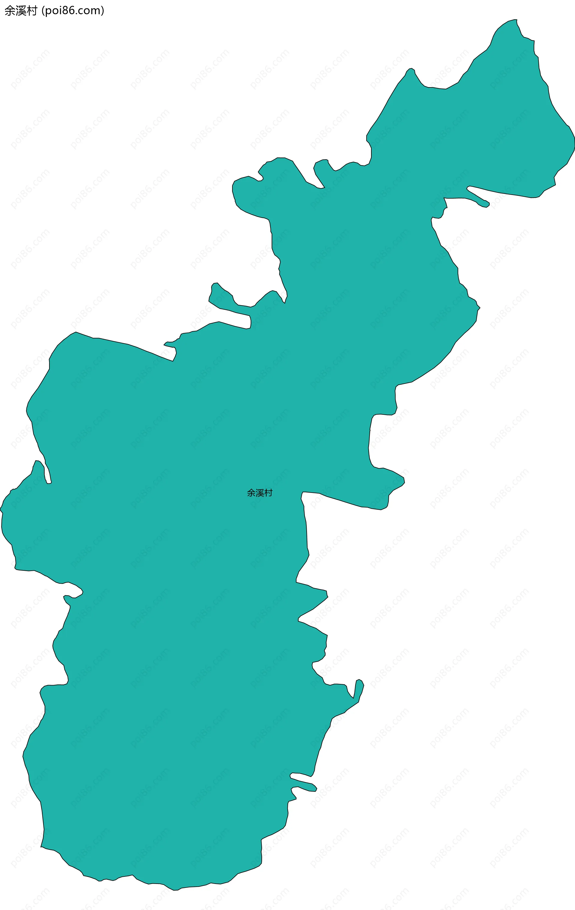 余溪村边界地图