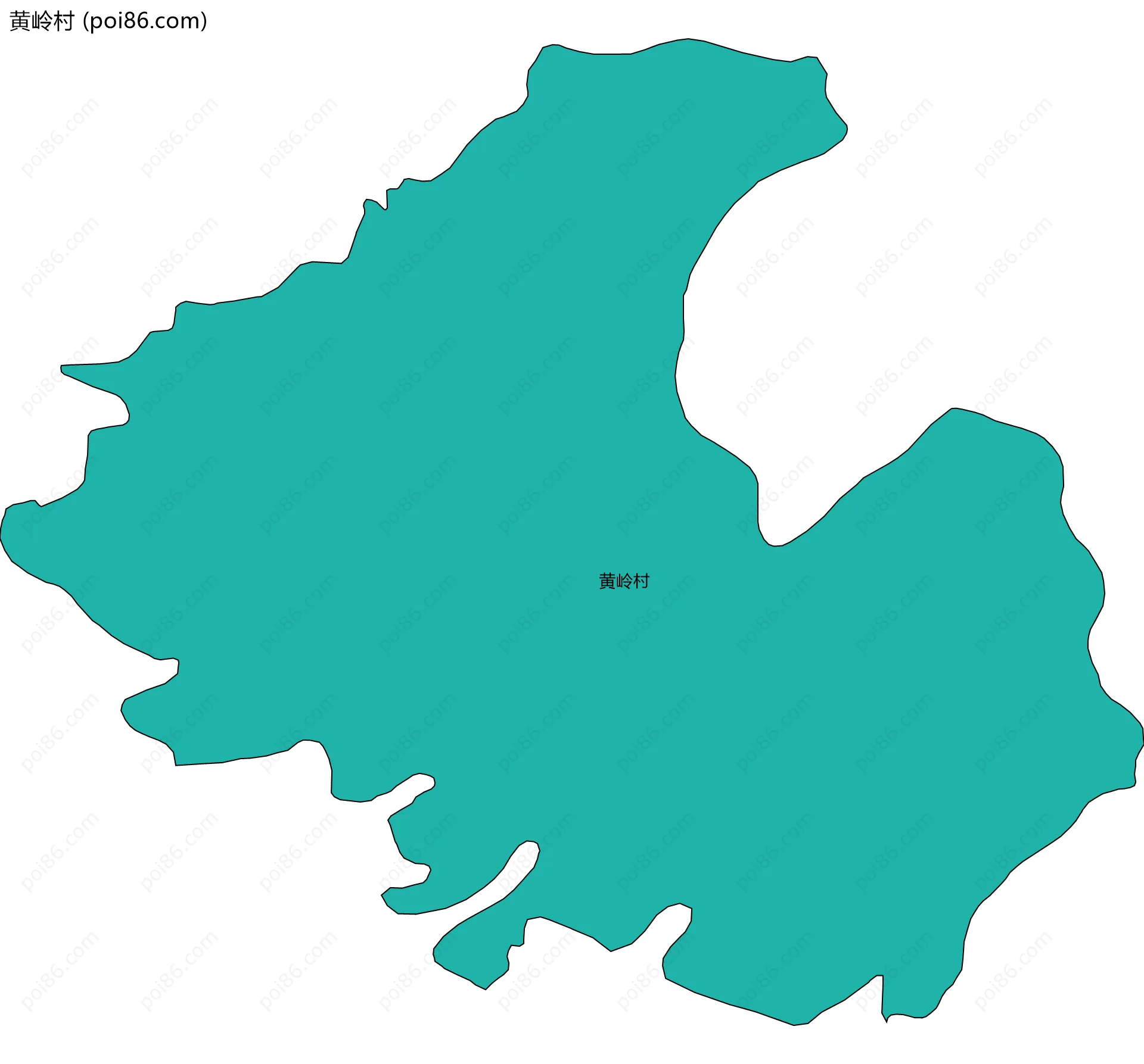 黄岭村边界地图