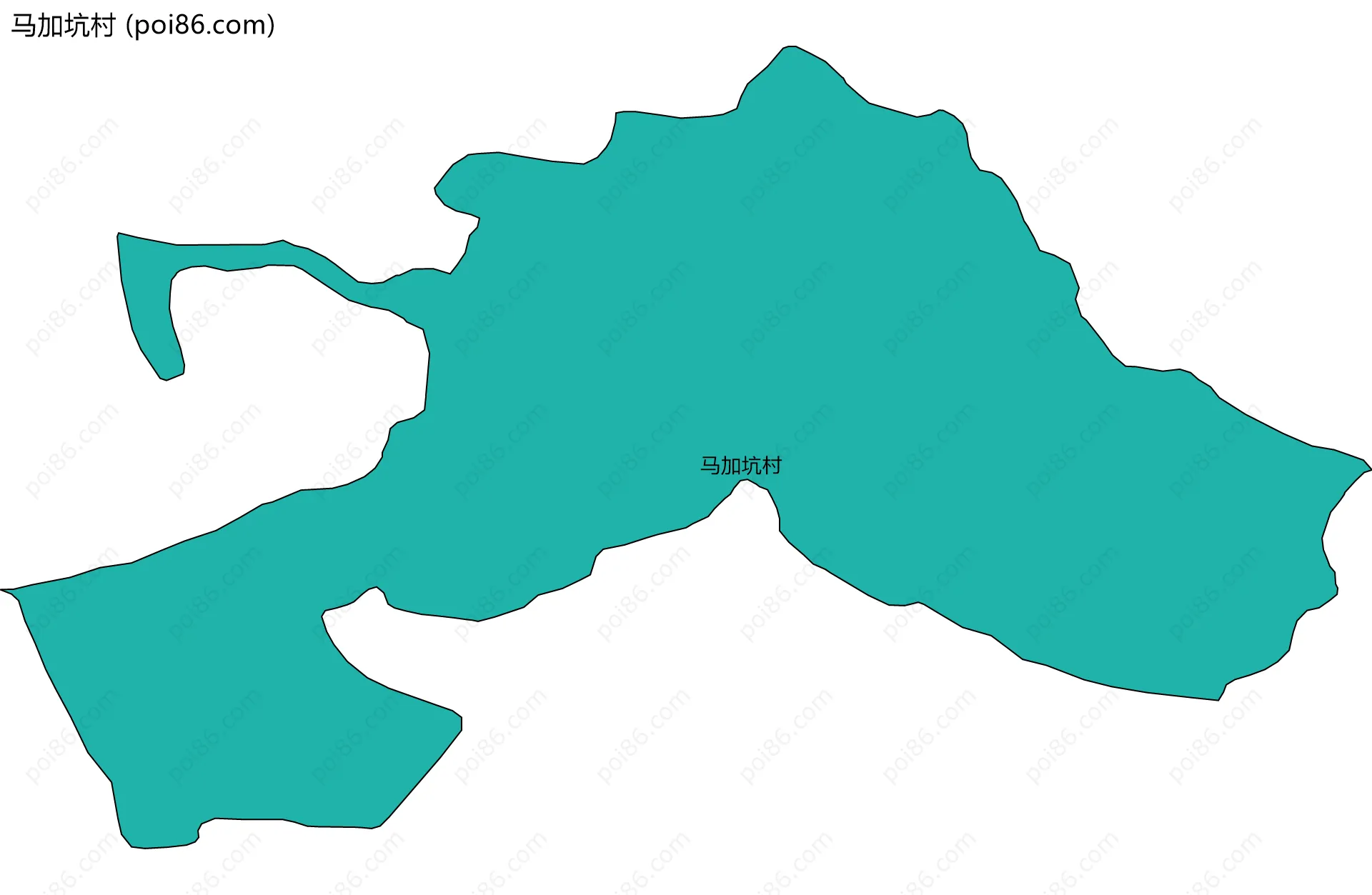 马加坑村边界地图