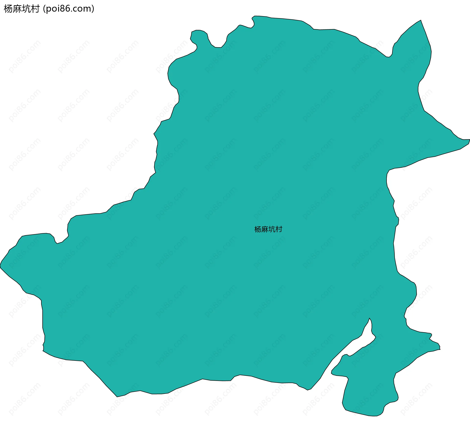 杨麻坑村边界地图