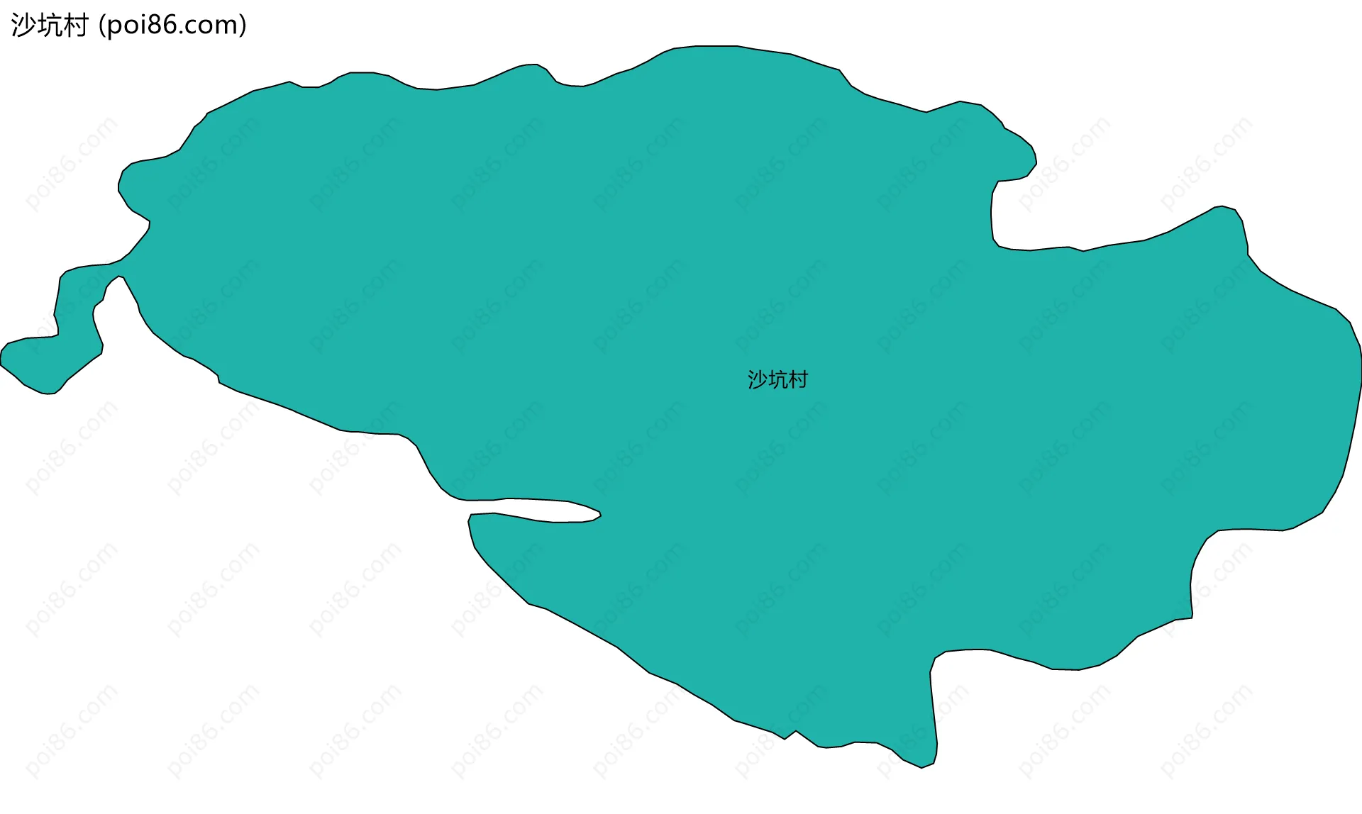 沙坑村边界地图