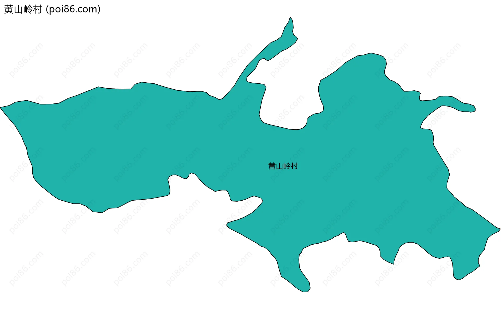 黄山岭村边界地图
