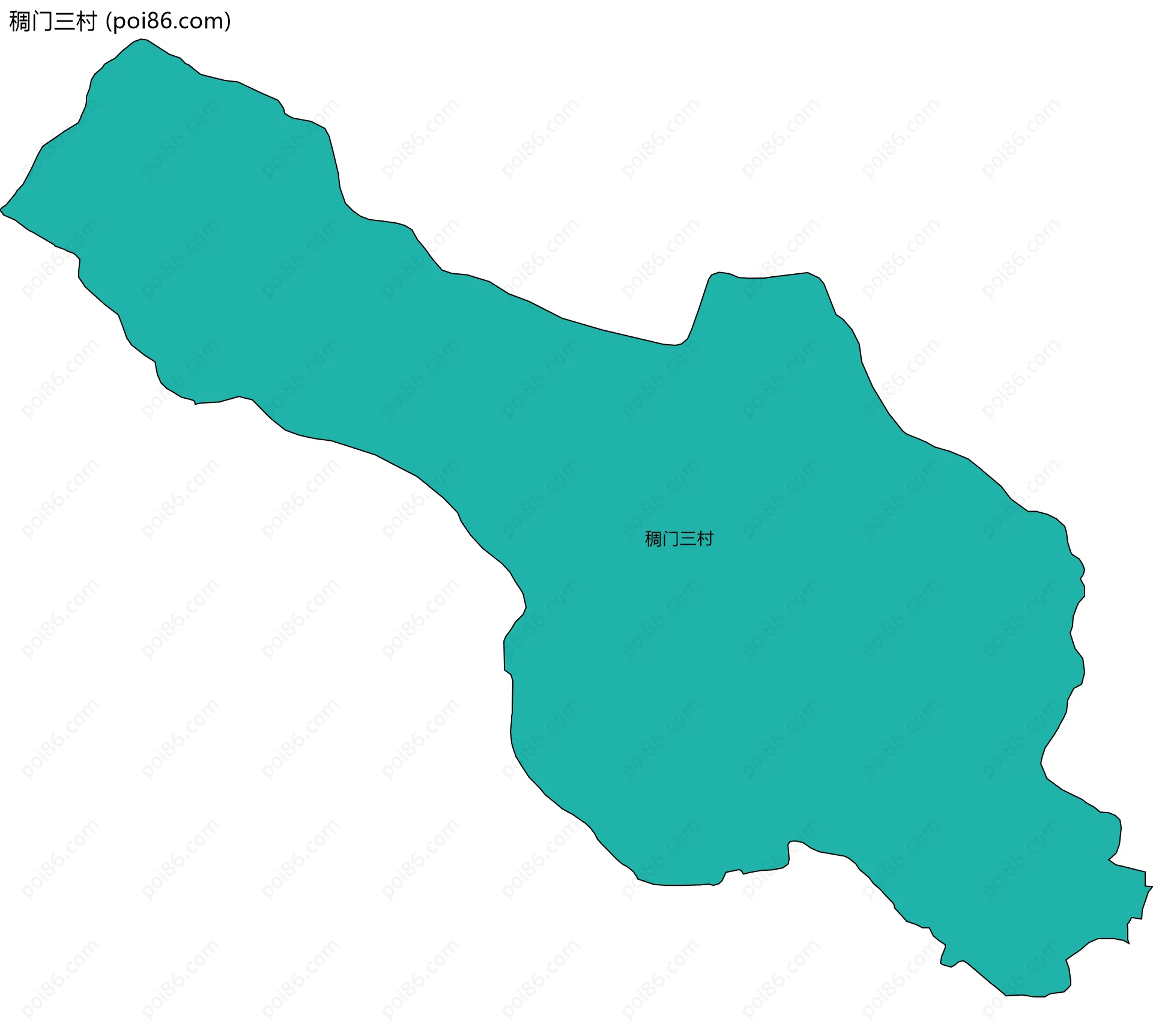 稠门三村边界地图