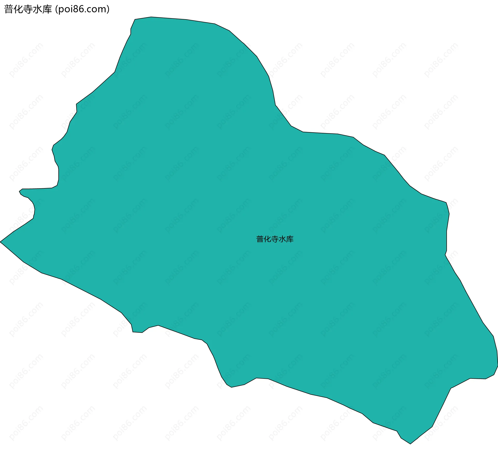 普化寺水库边界地图