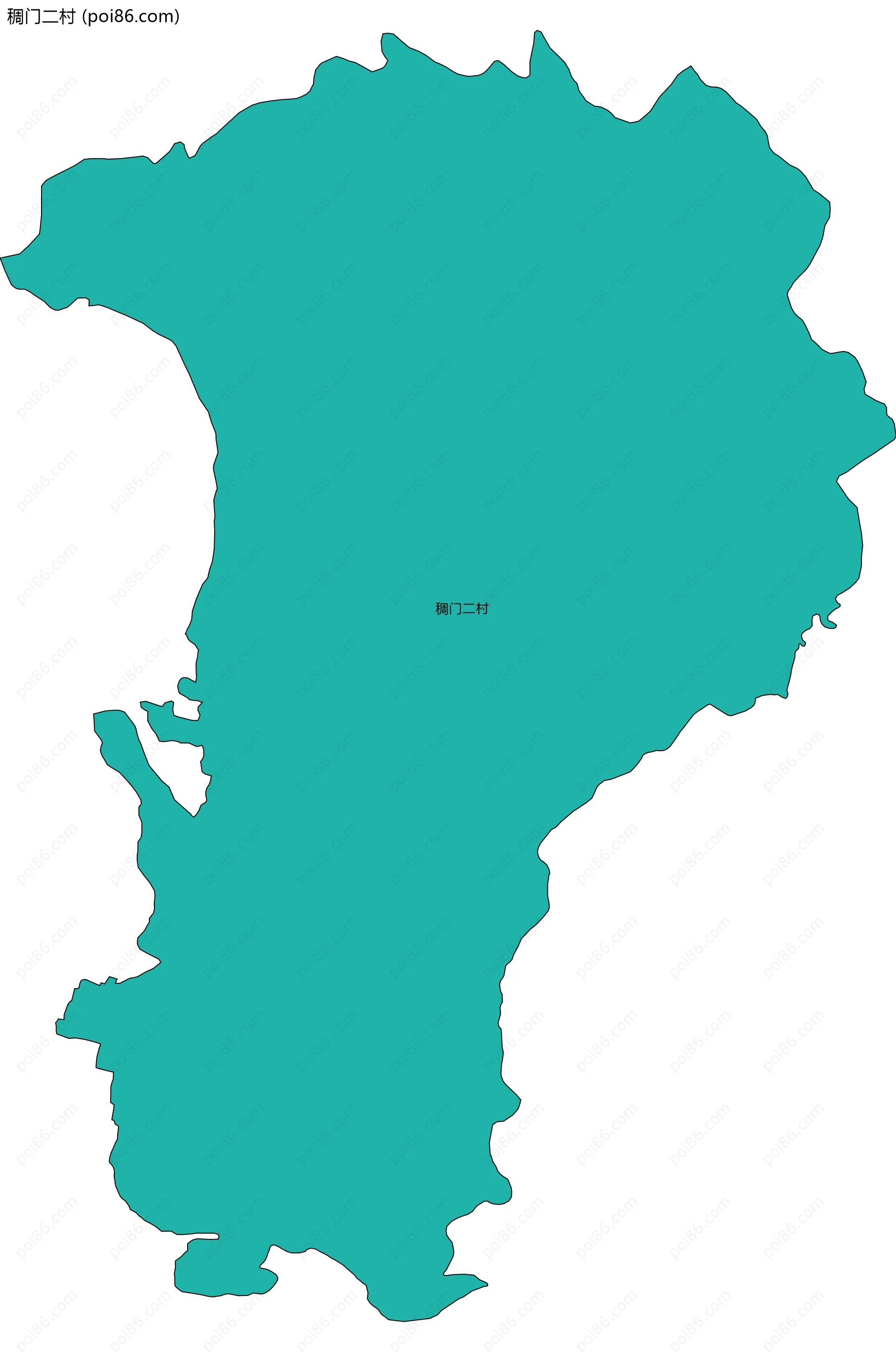 稠门二村边界地图