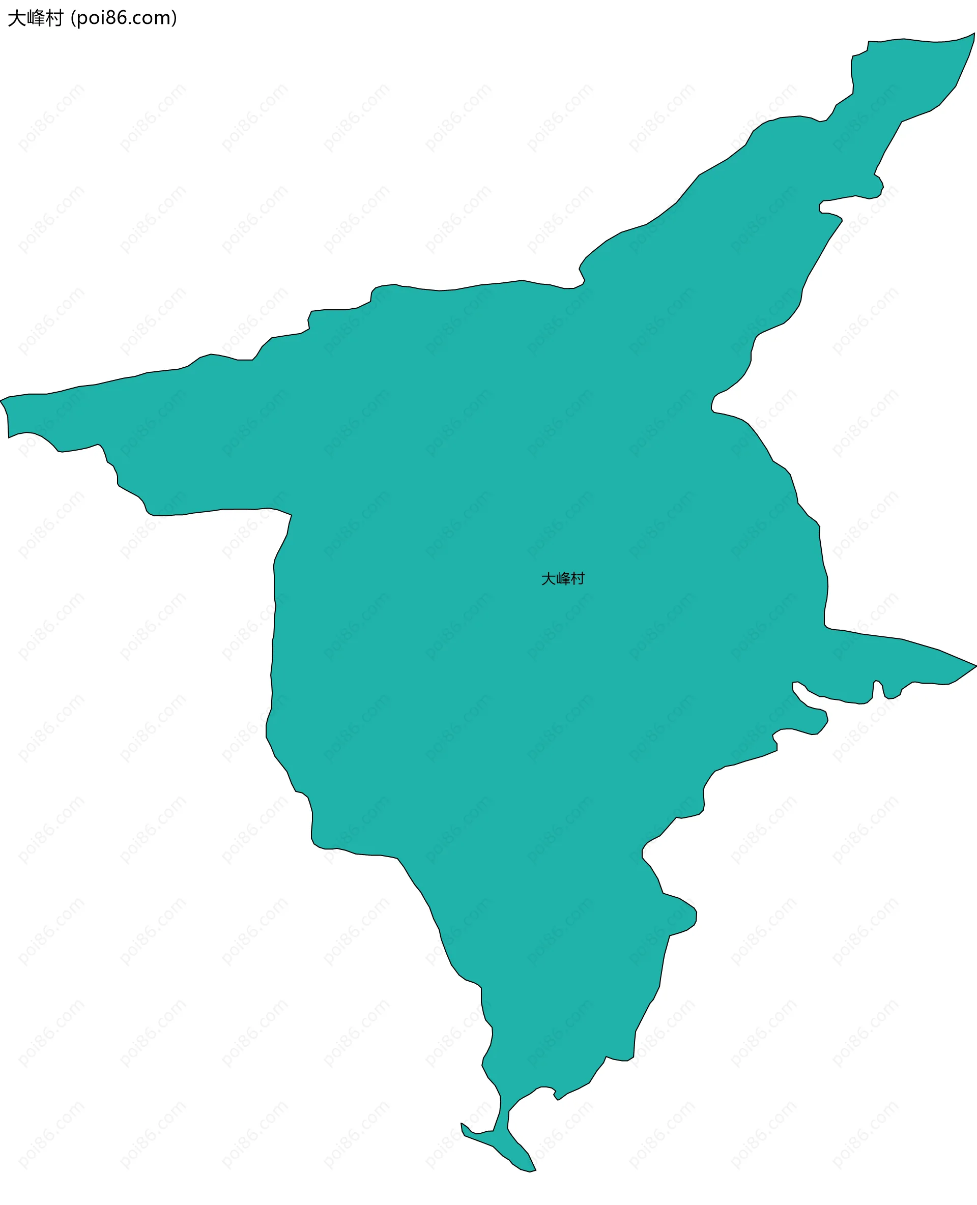 大峰村边界地图