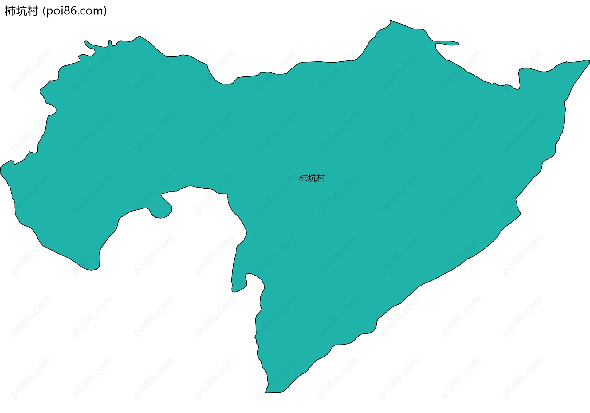 柿坑村边界地图