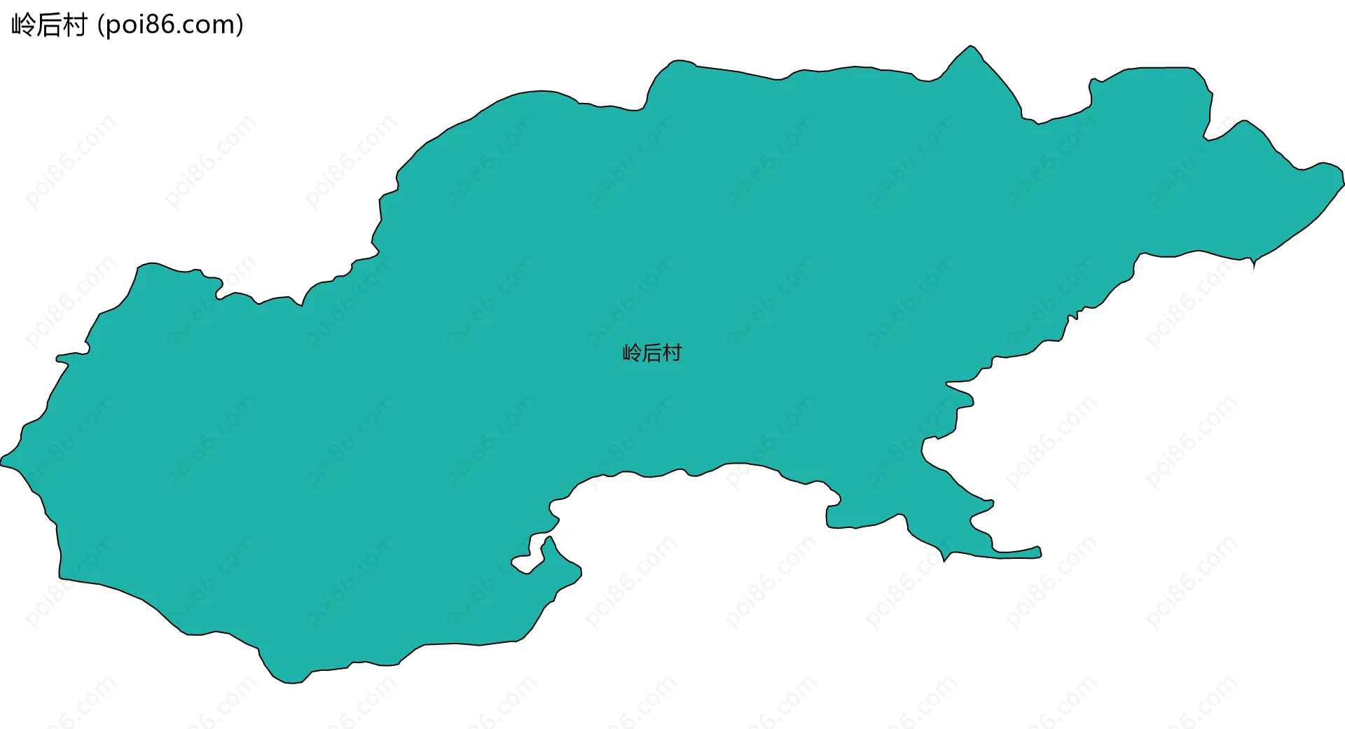 岭后村边界地图