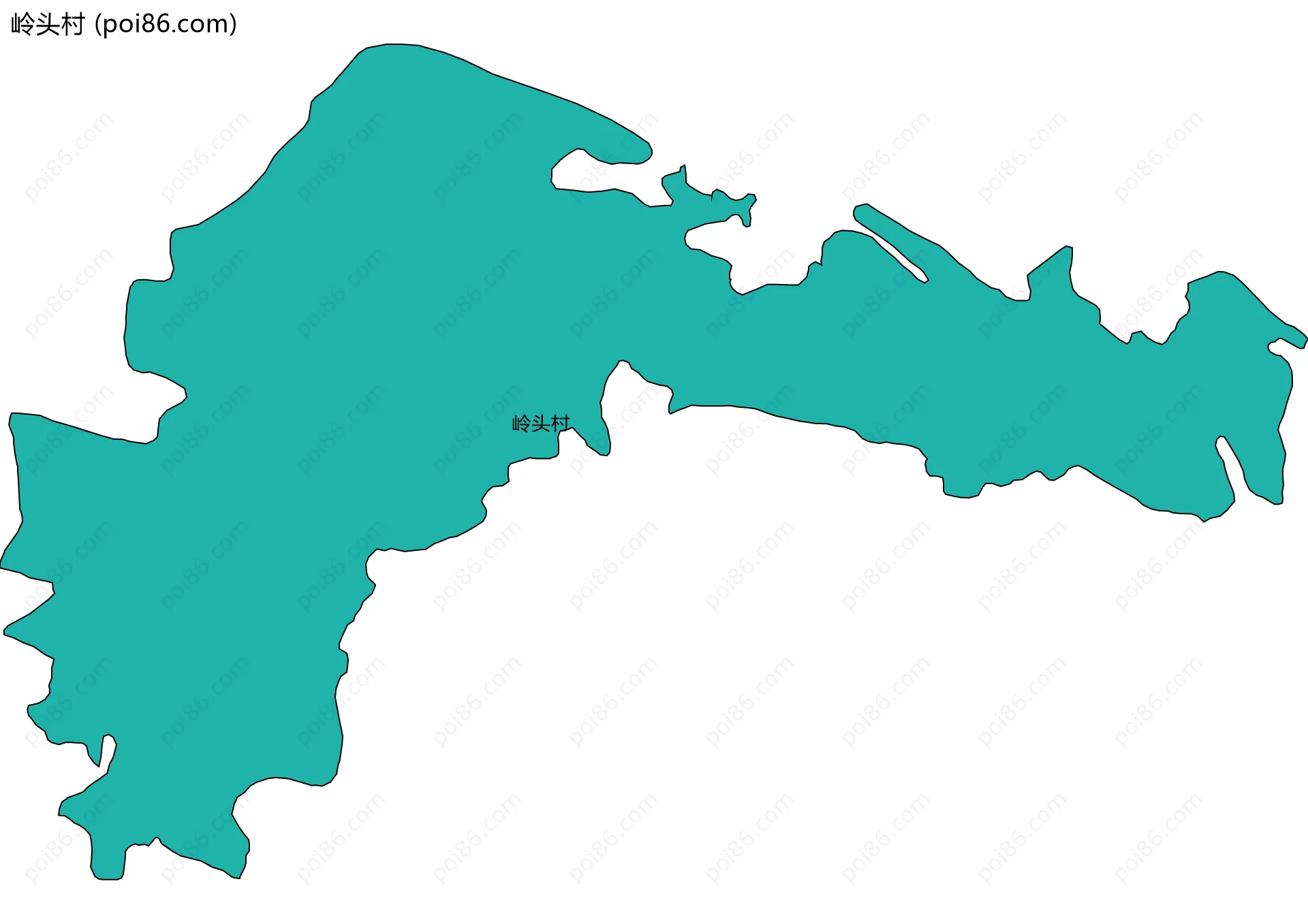 岭头村边界地图
