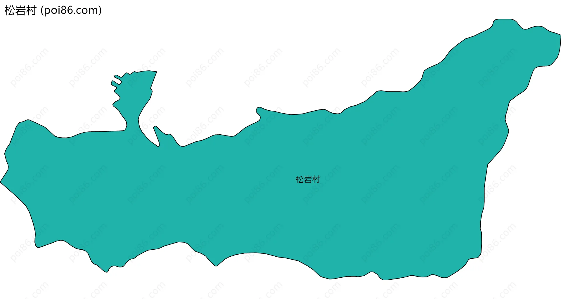 松岩村边界地图