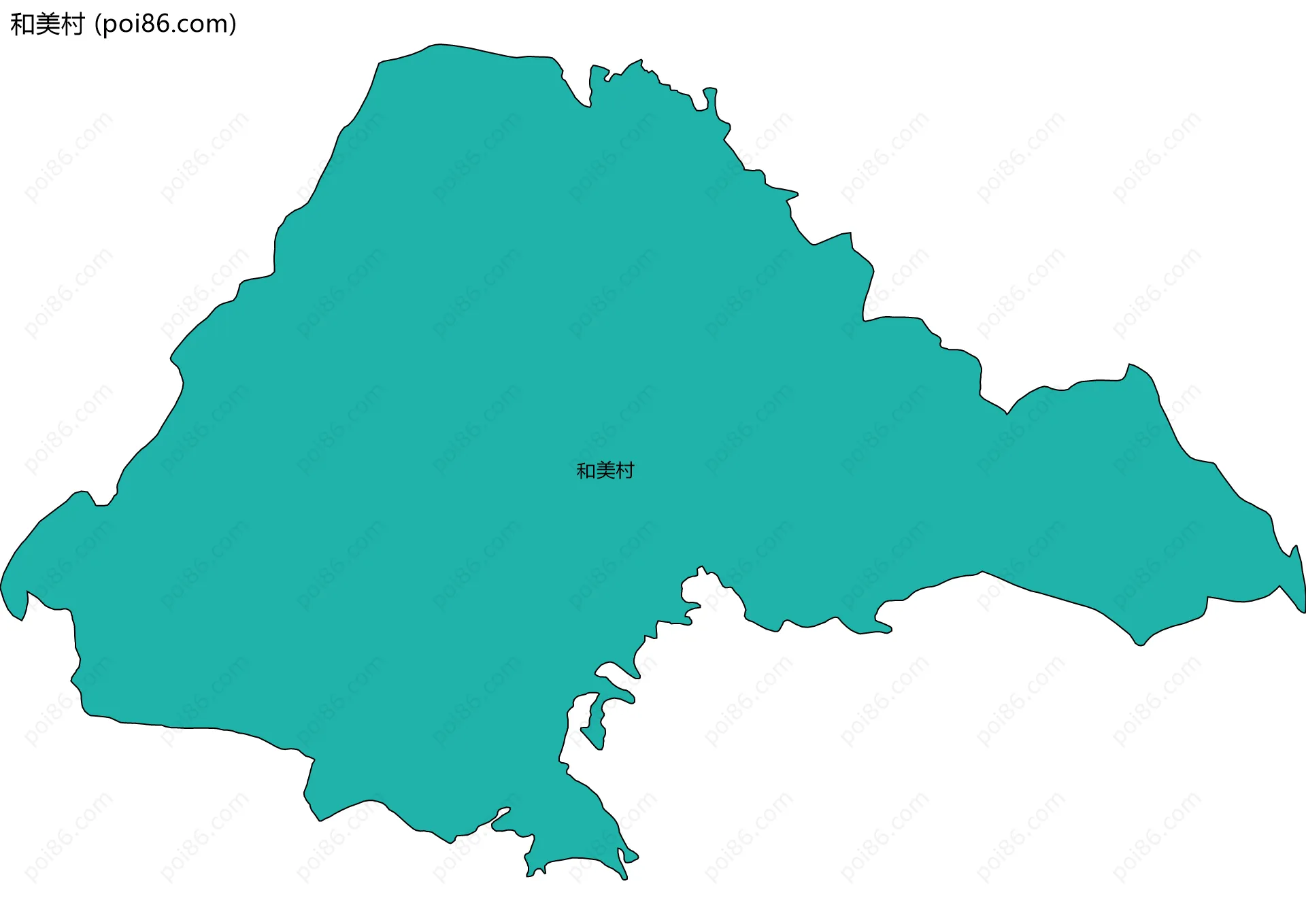 和美村边界地图