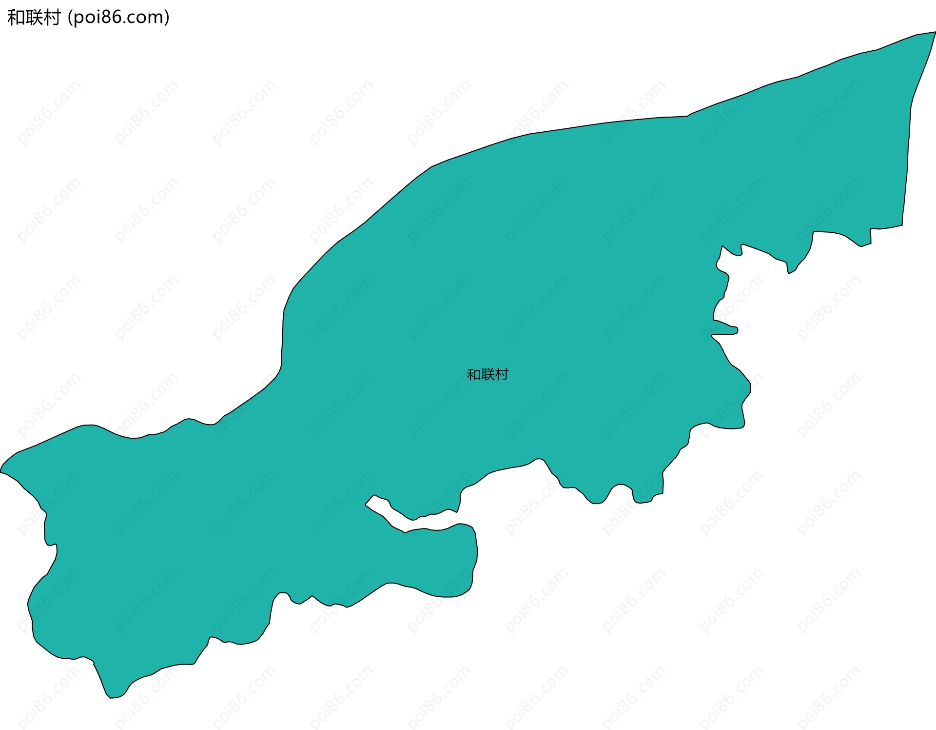 和联村边界地图
