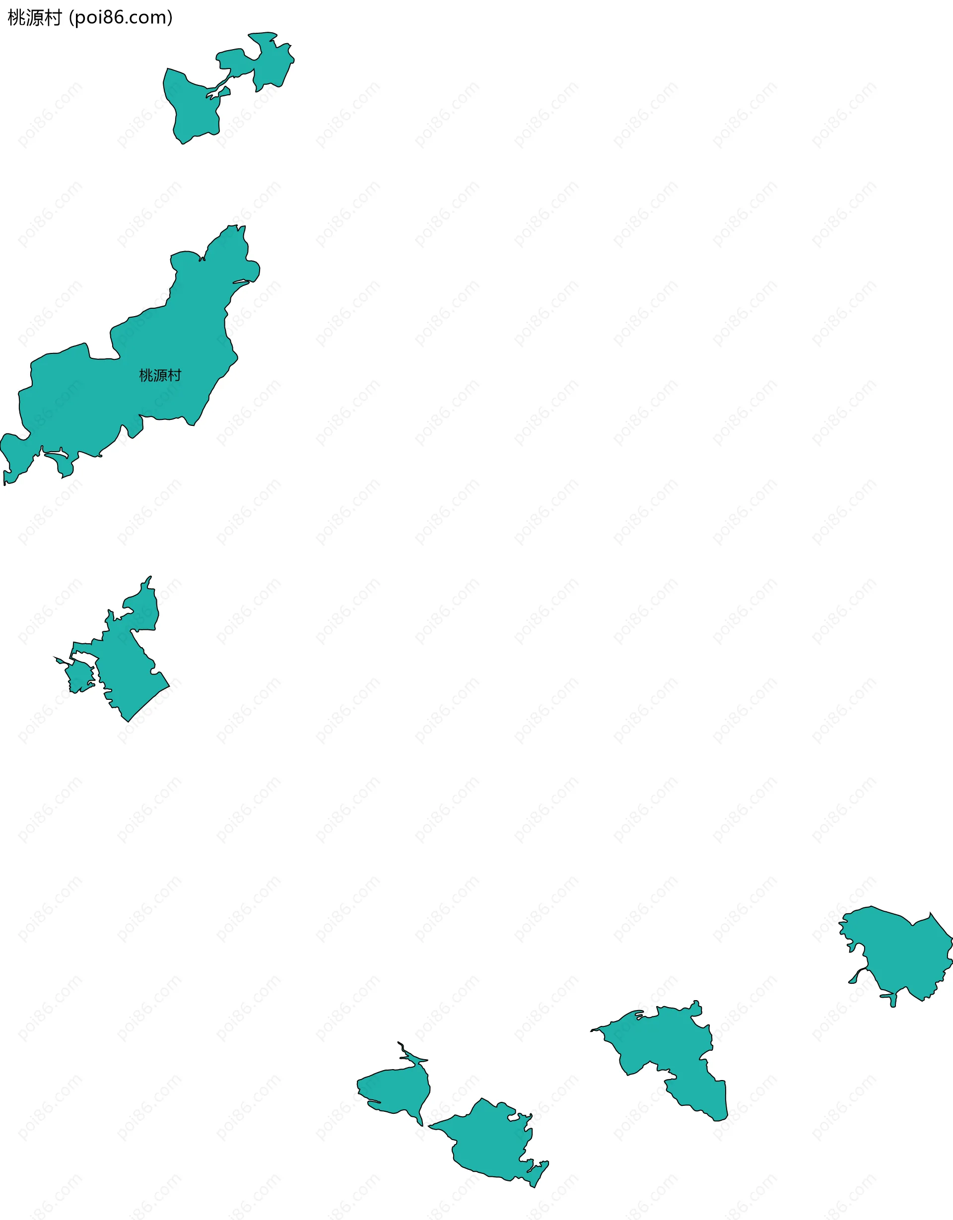 桃源村边界地图