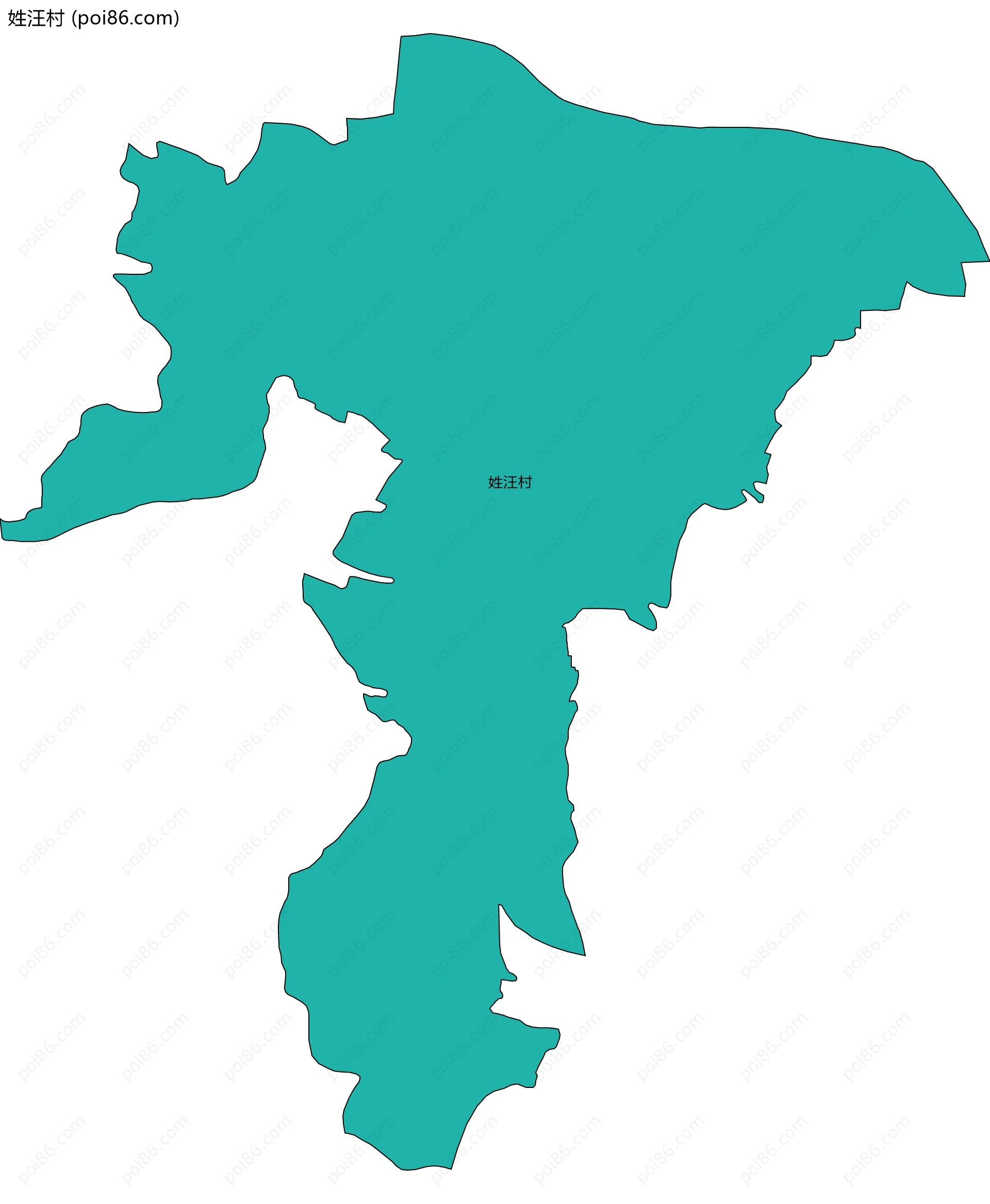 姓汪村边界地图