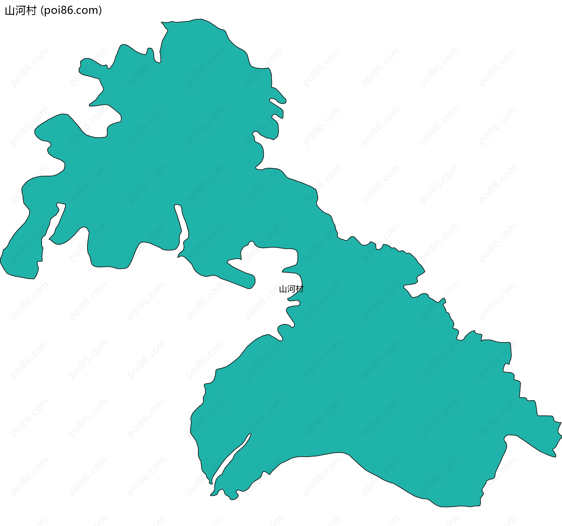 山河村边界地图