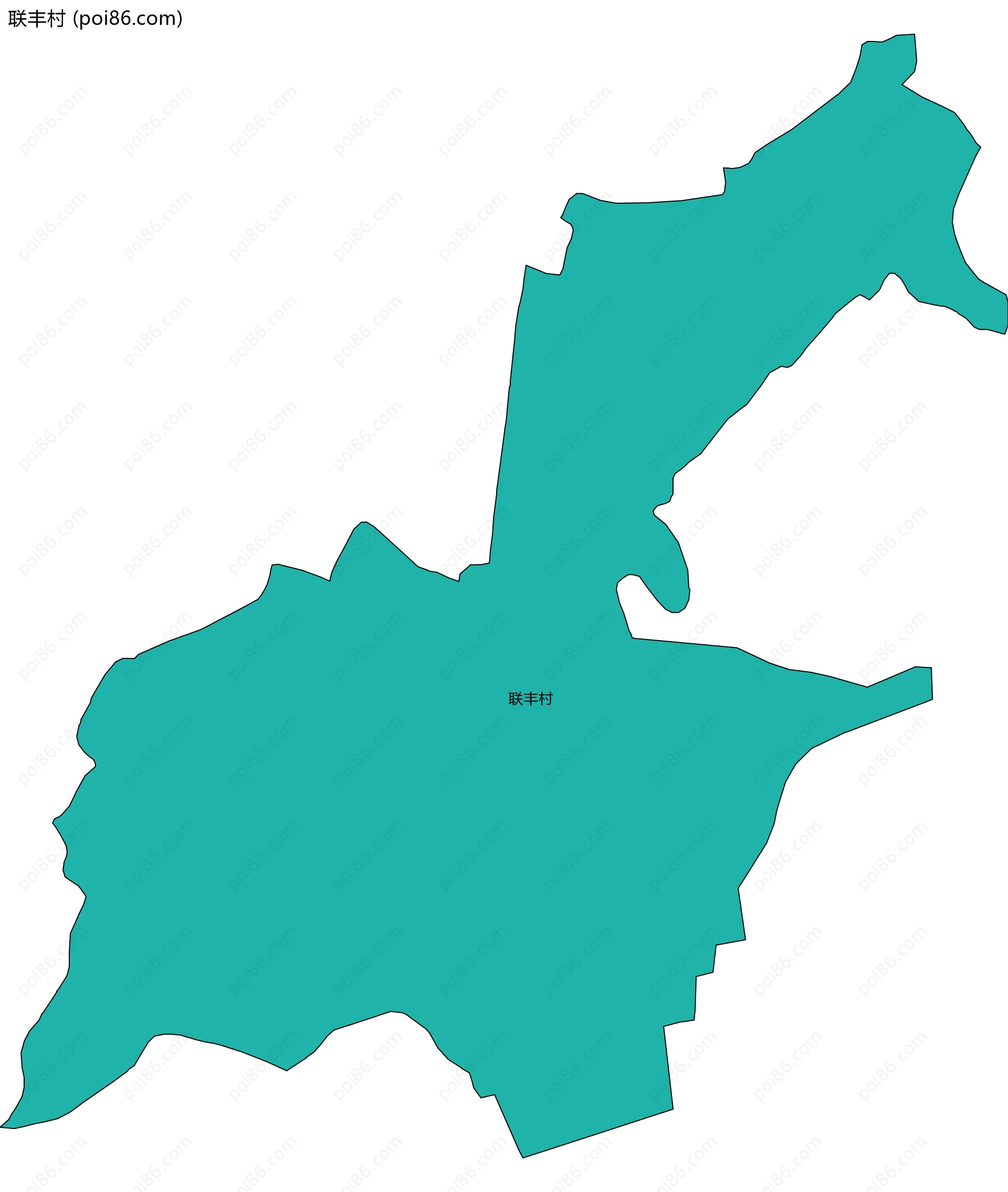 联丰村边界地图
