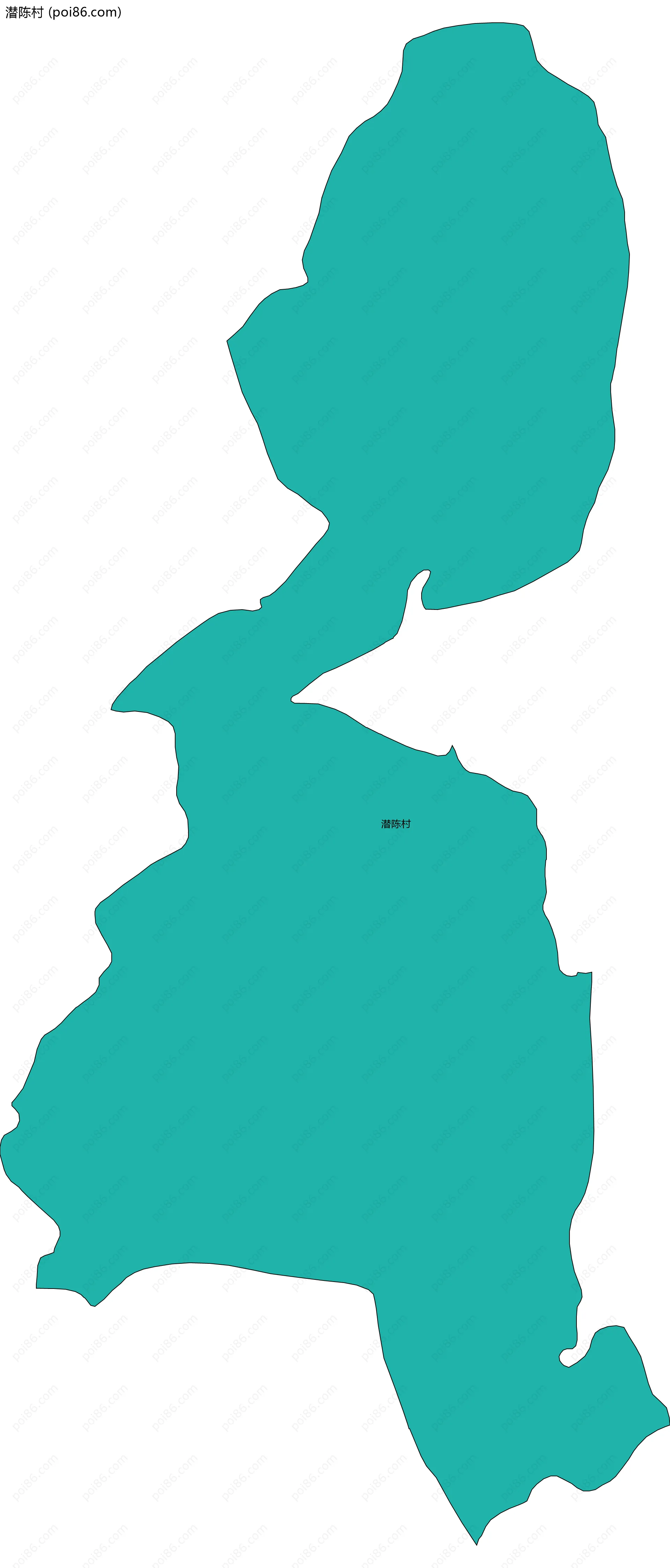 潜陈村边界地图