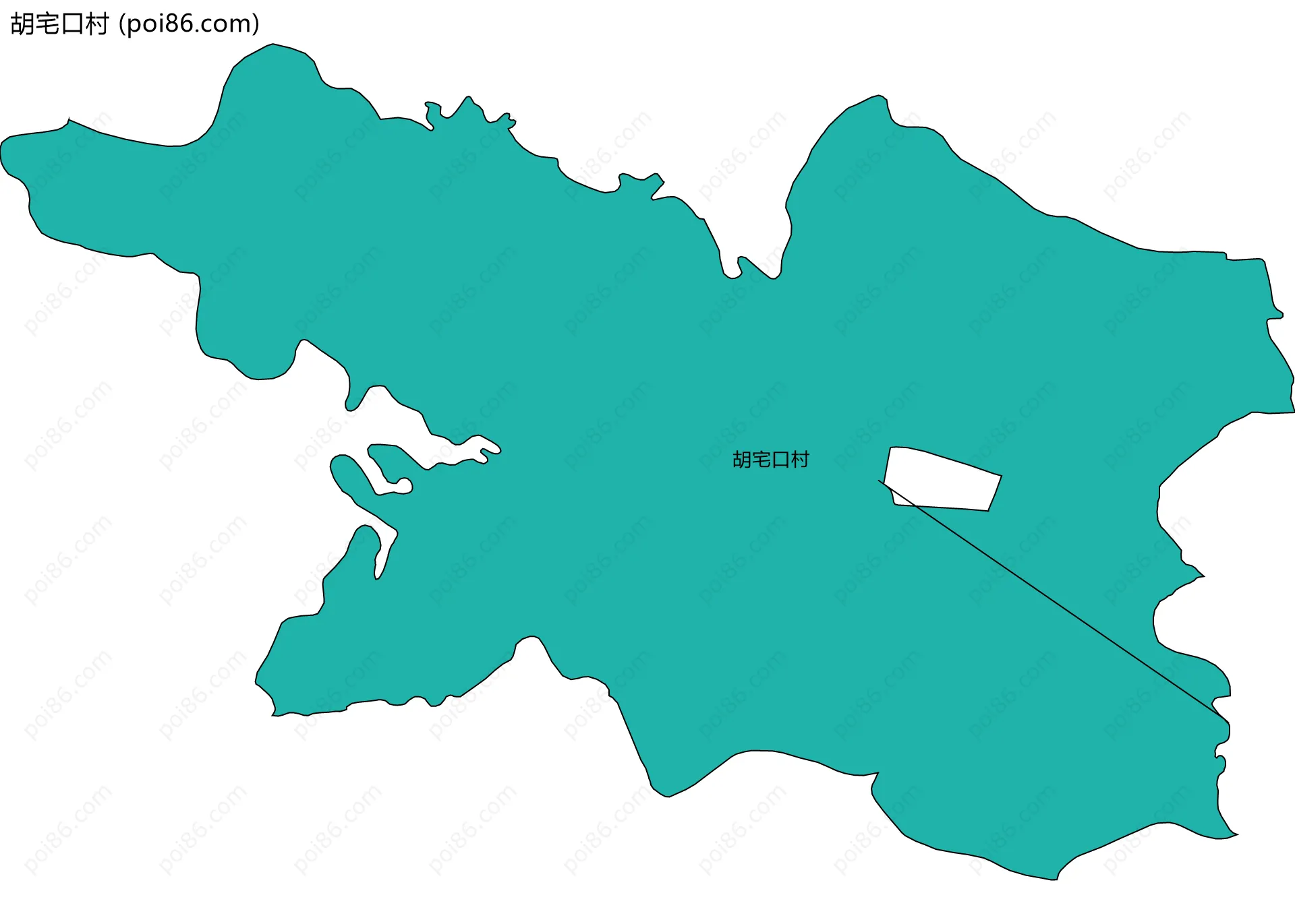 胡宅口村边界地图