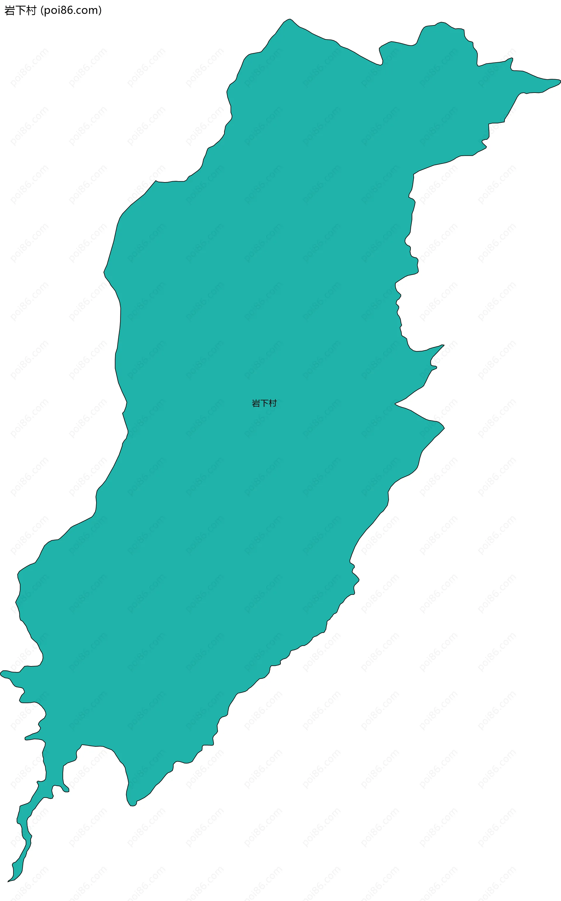 岩下村边界地图