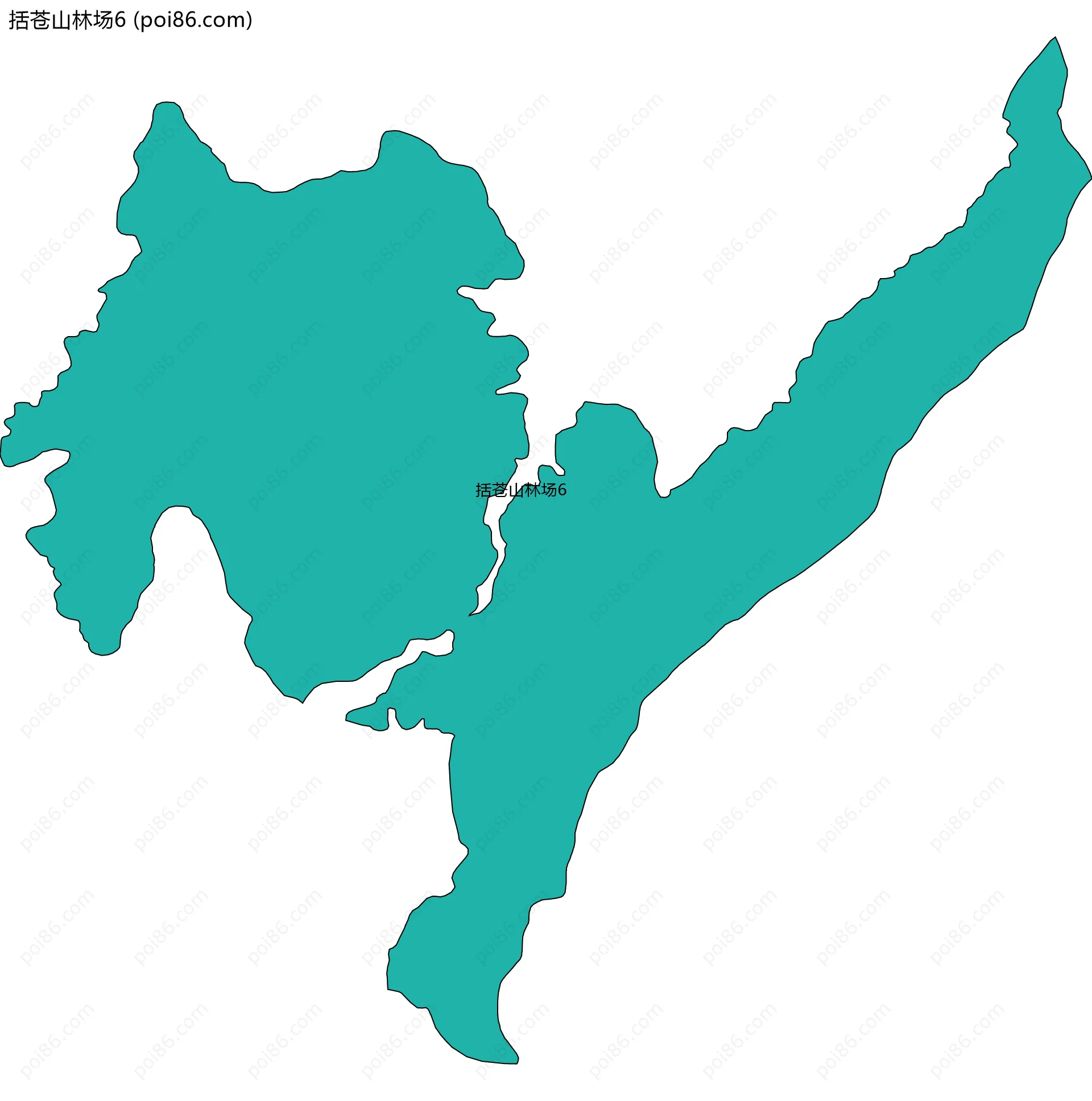 括苍山林场6边界地图
