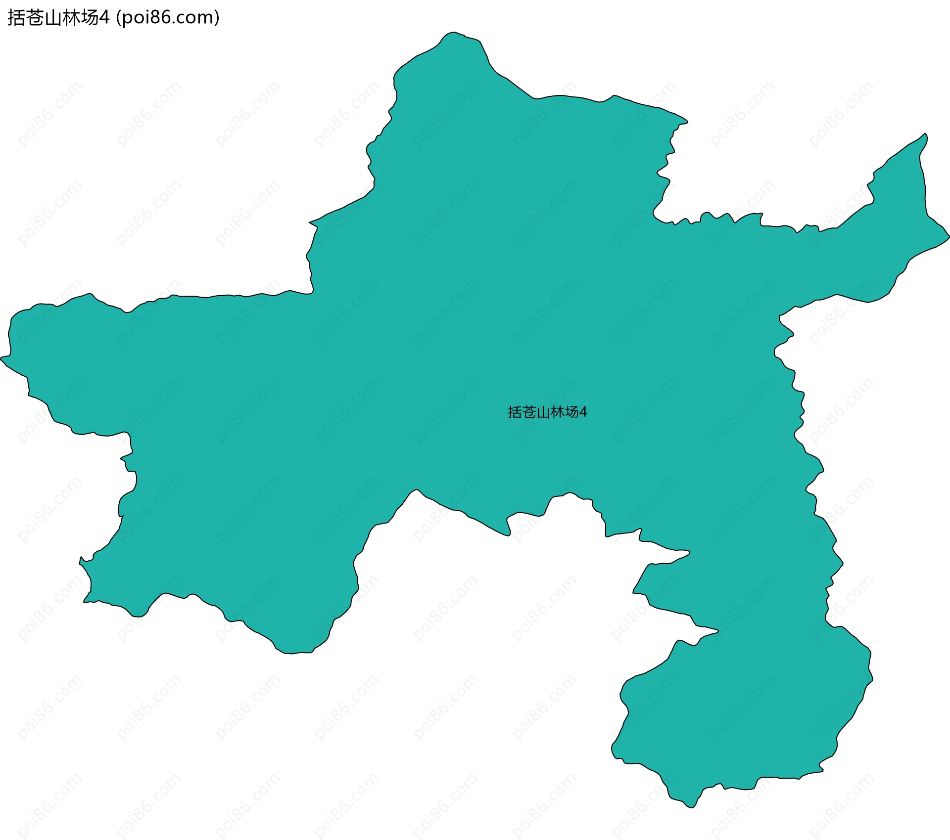 括苍山林场4边界地图