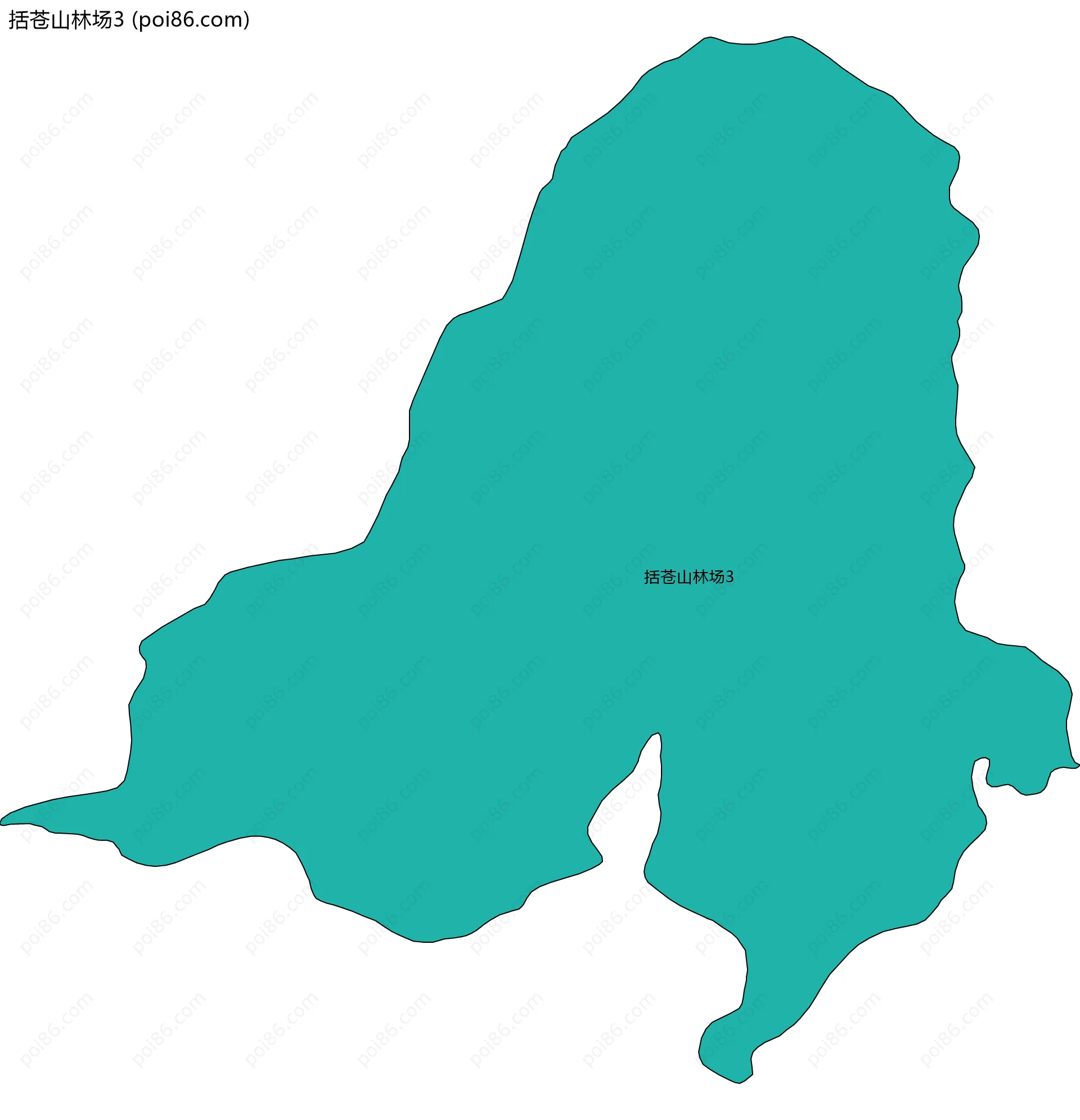 括苍山林场3边界地图