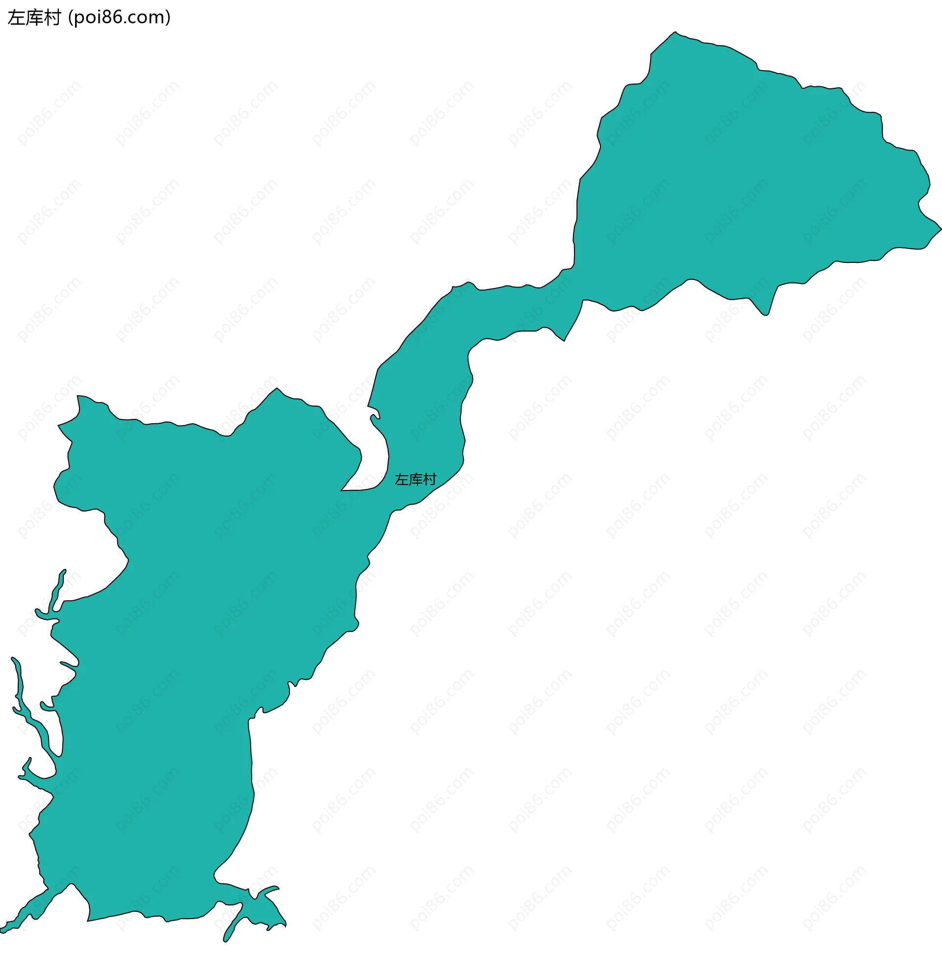 左库村边界地图