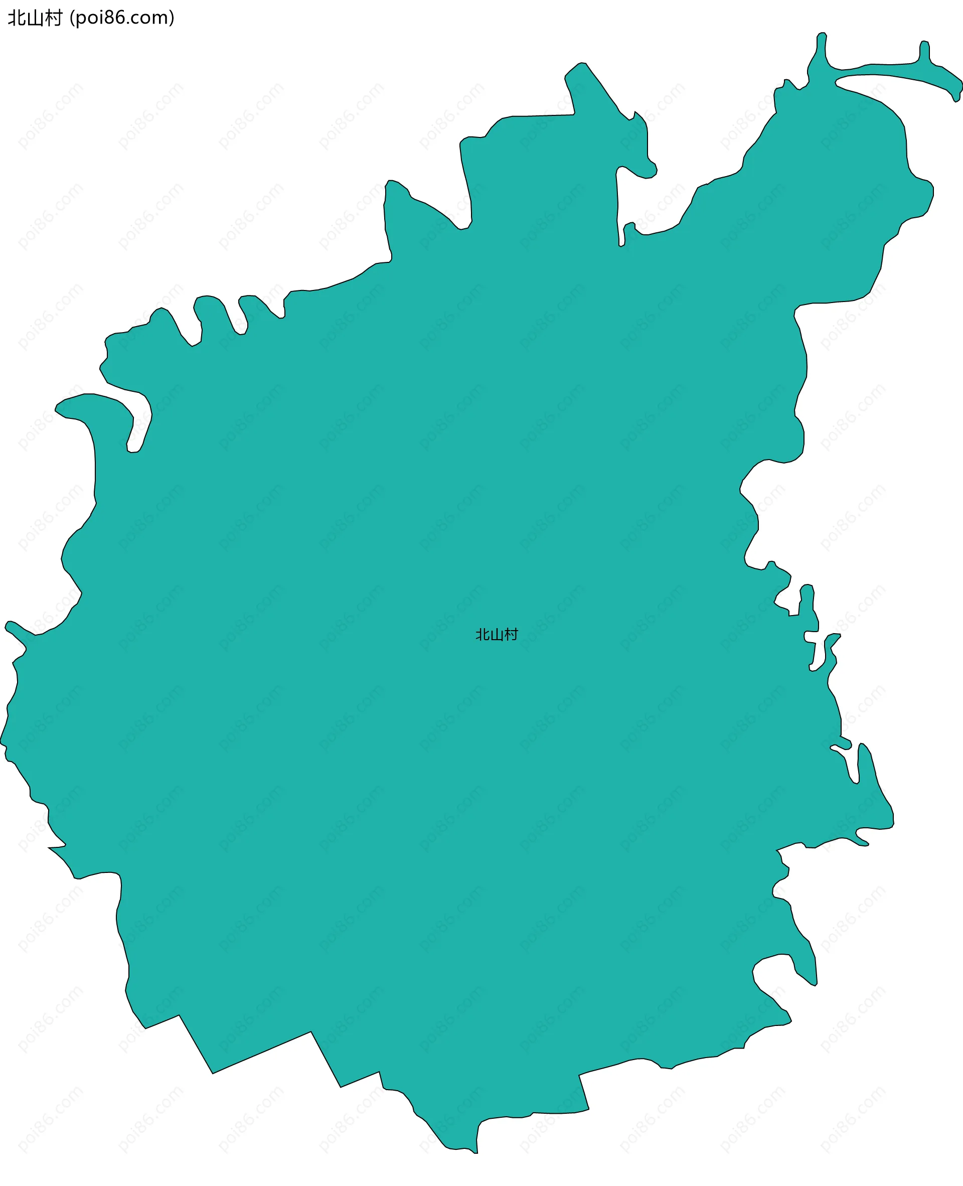 北山村边界地图
