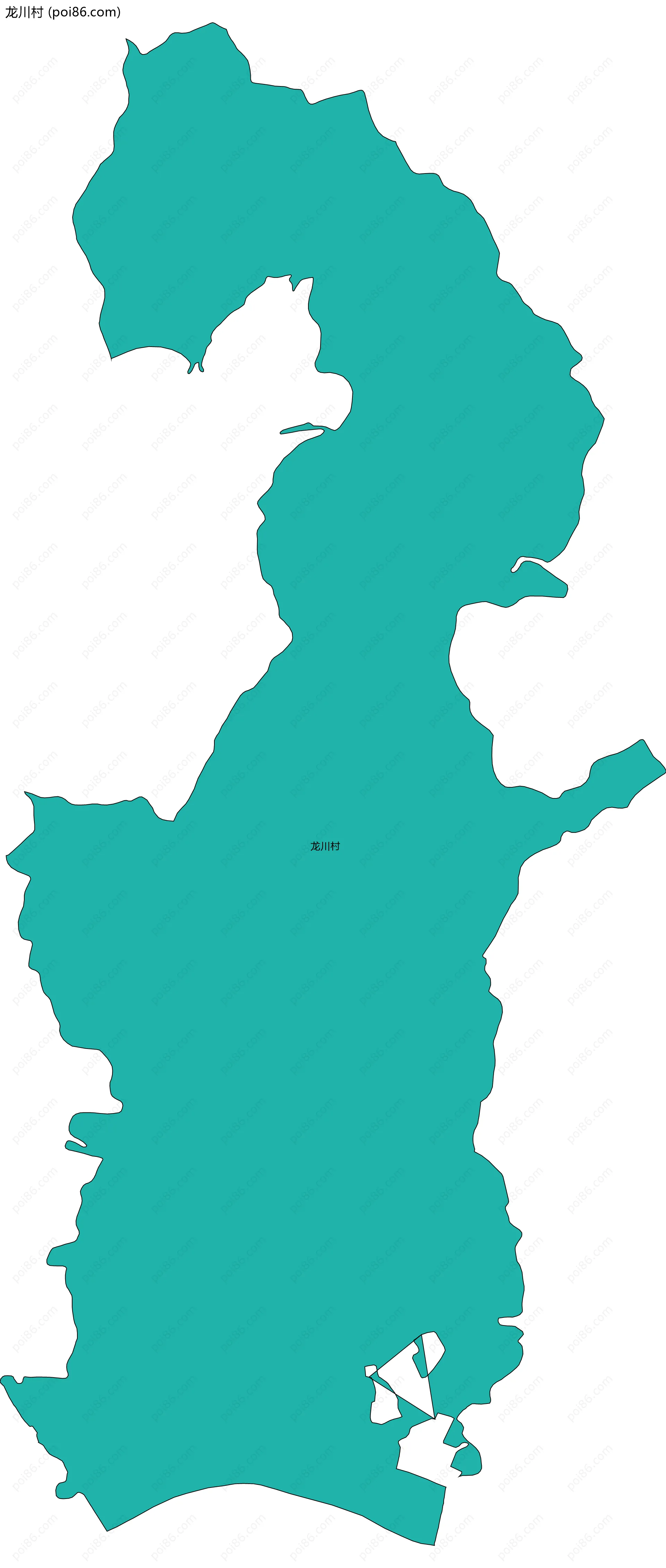 龙川村边界地图