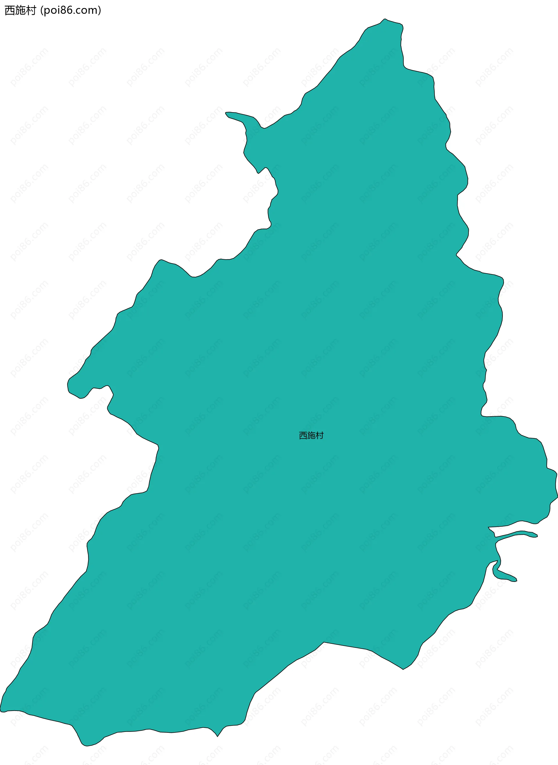 西施村边界地图