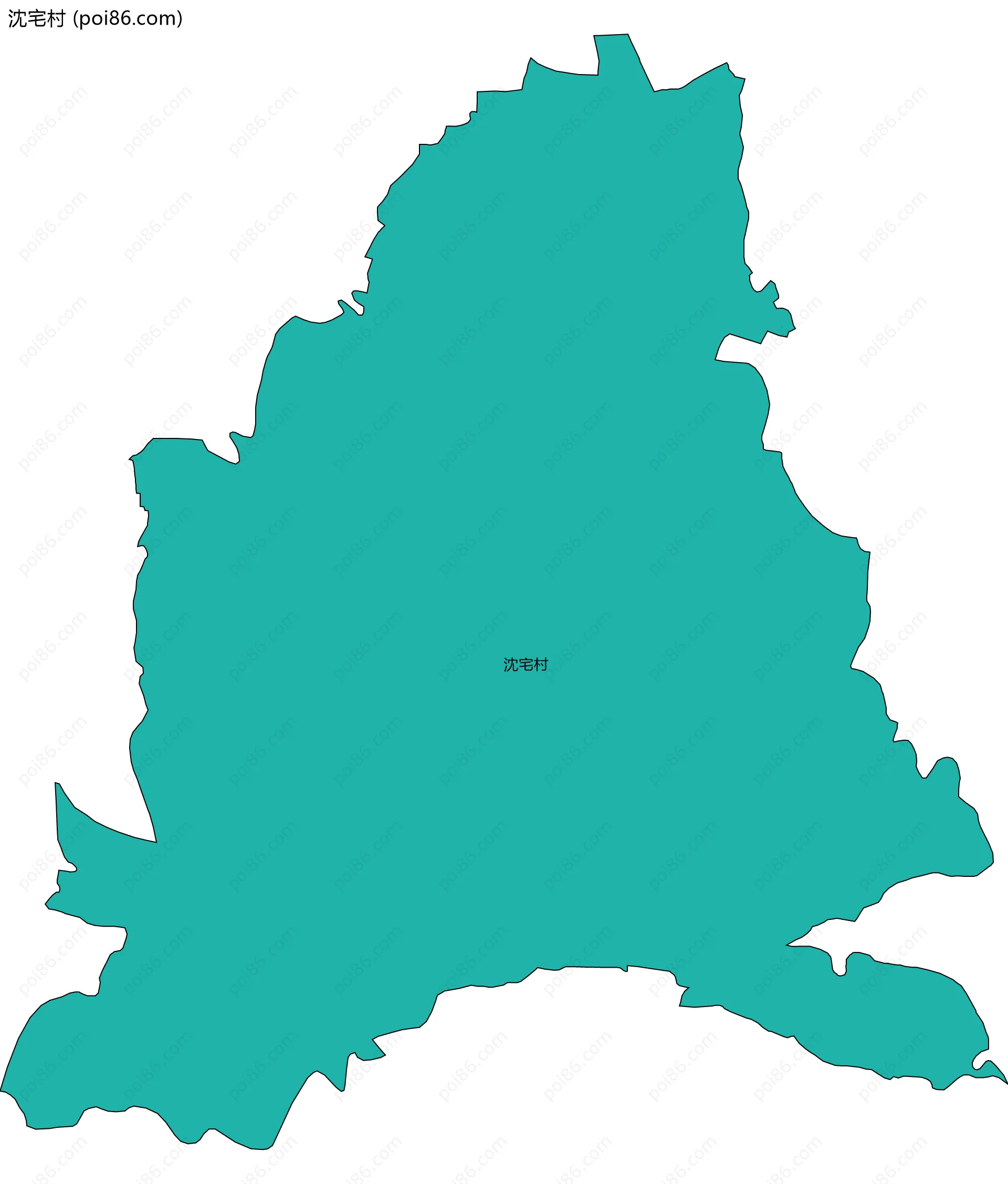 沈宅村边界地图