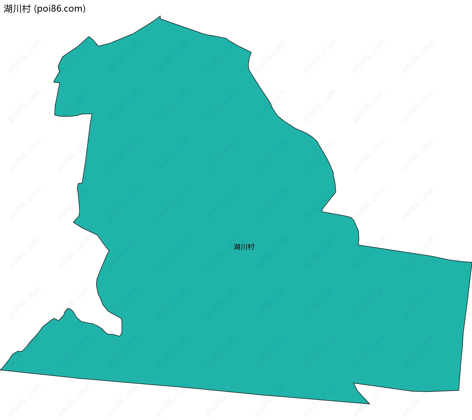 湖川村边界地图