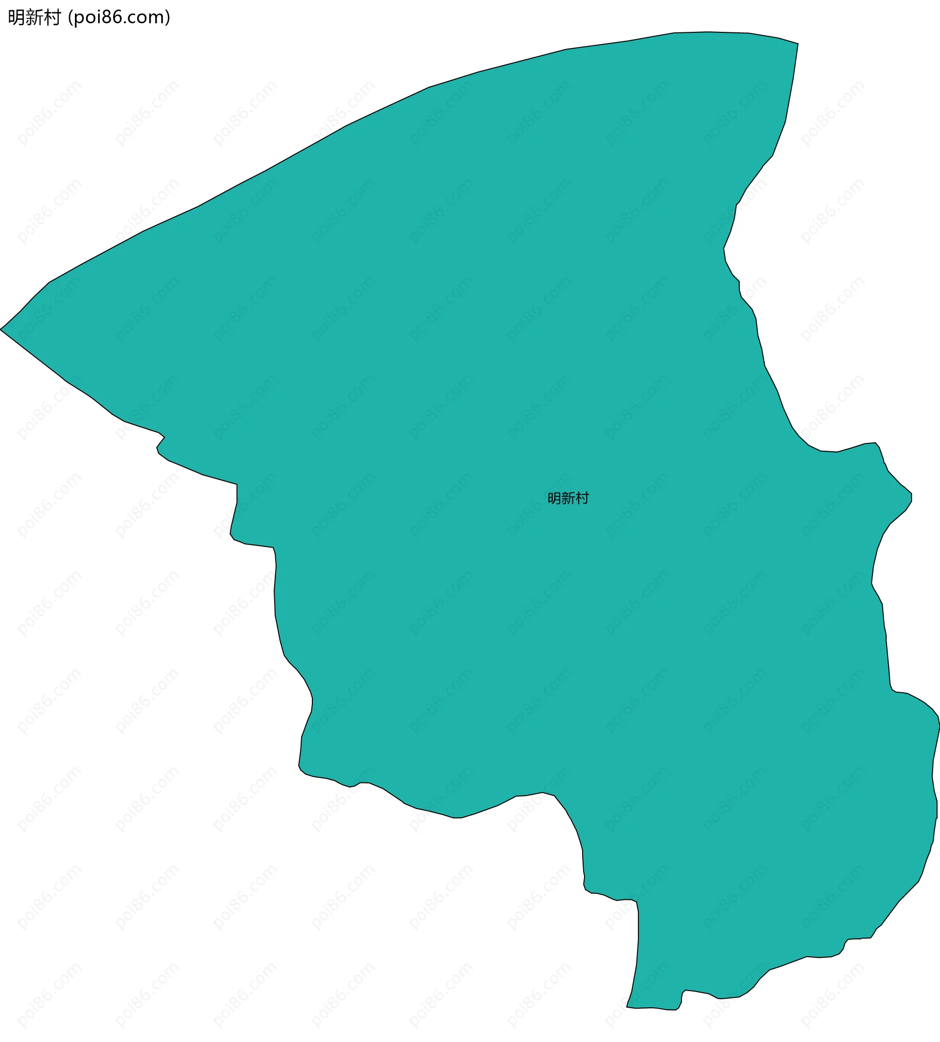 明新村边界地图