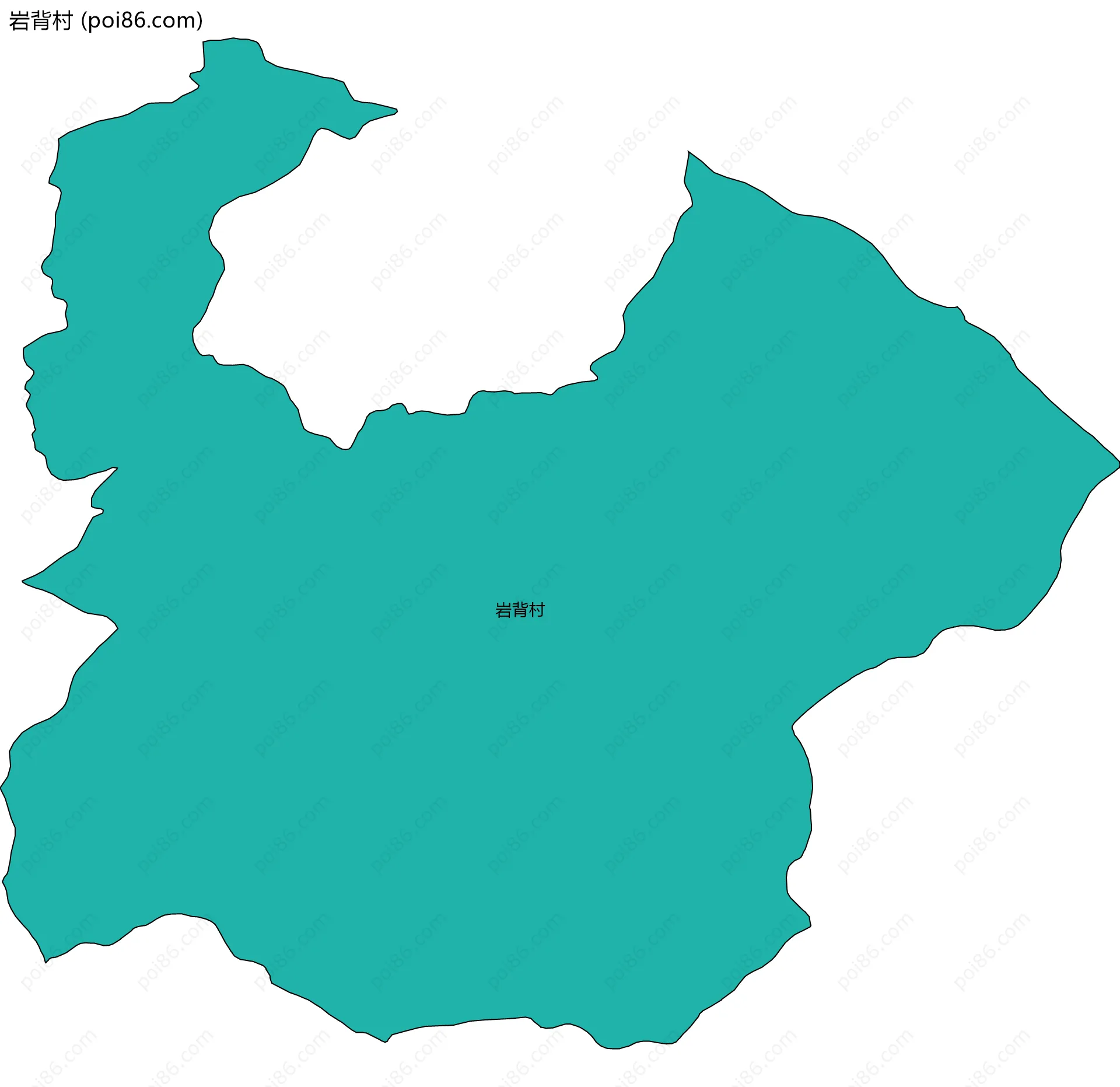 岩背村边界地图