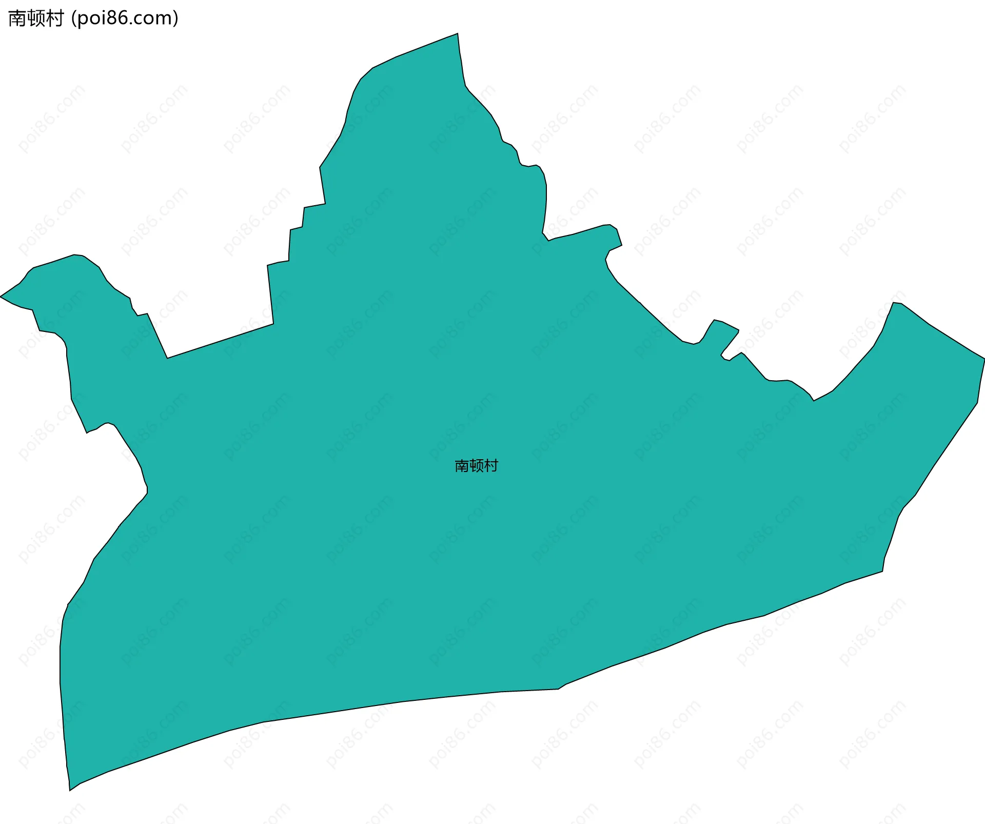 南顿村边界地图