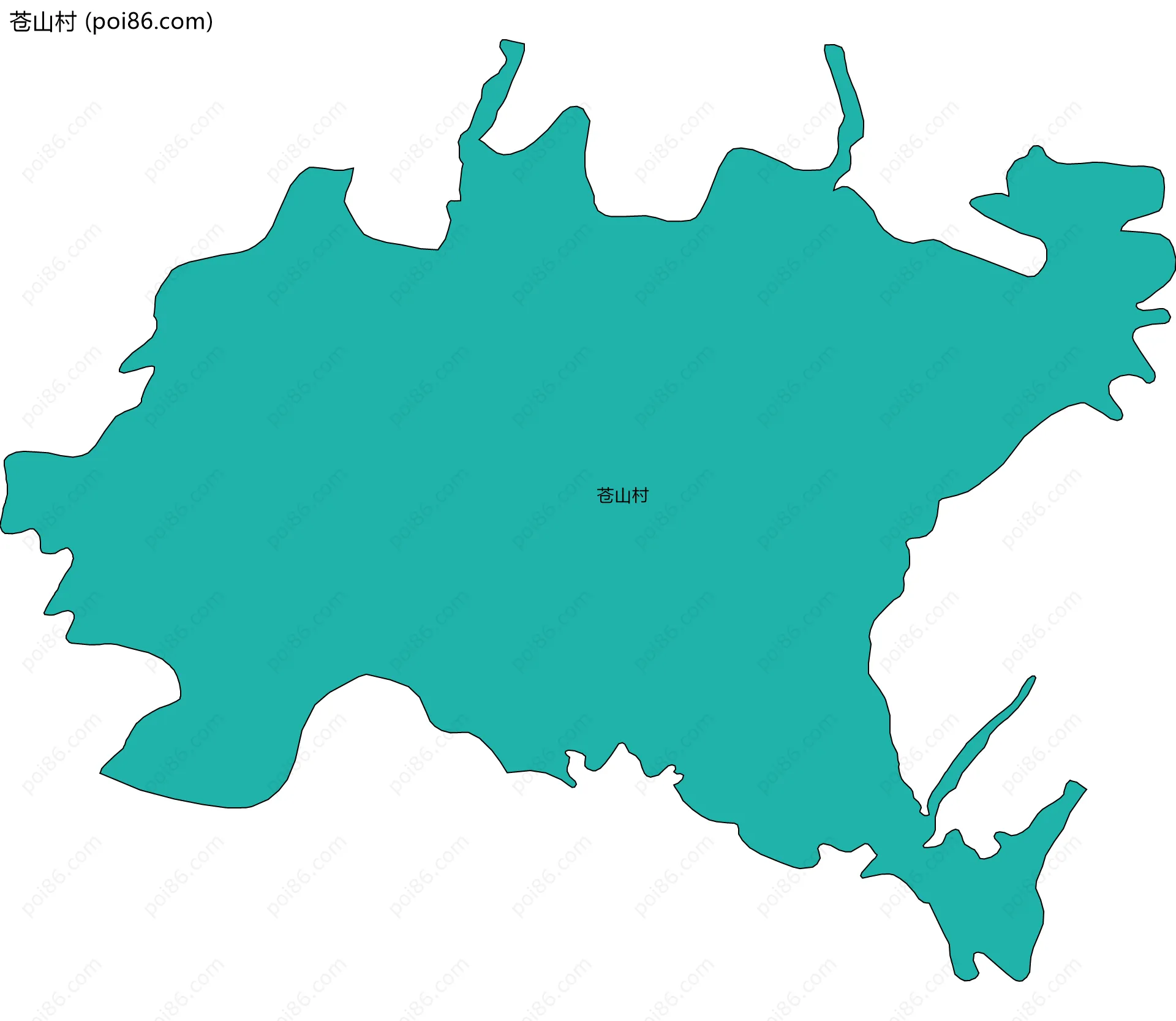 苍山村边界地图