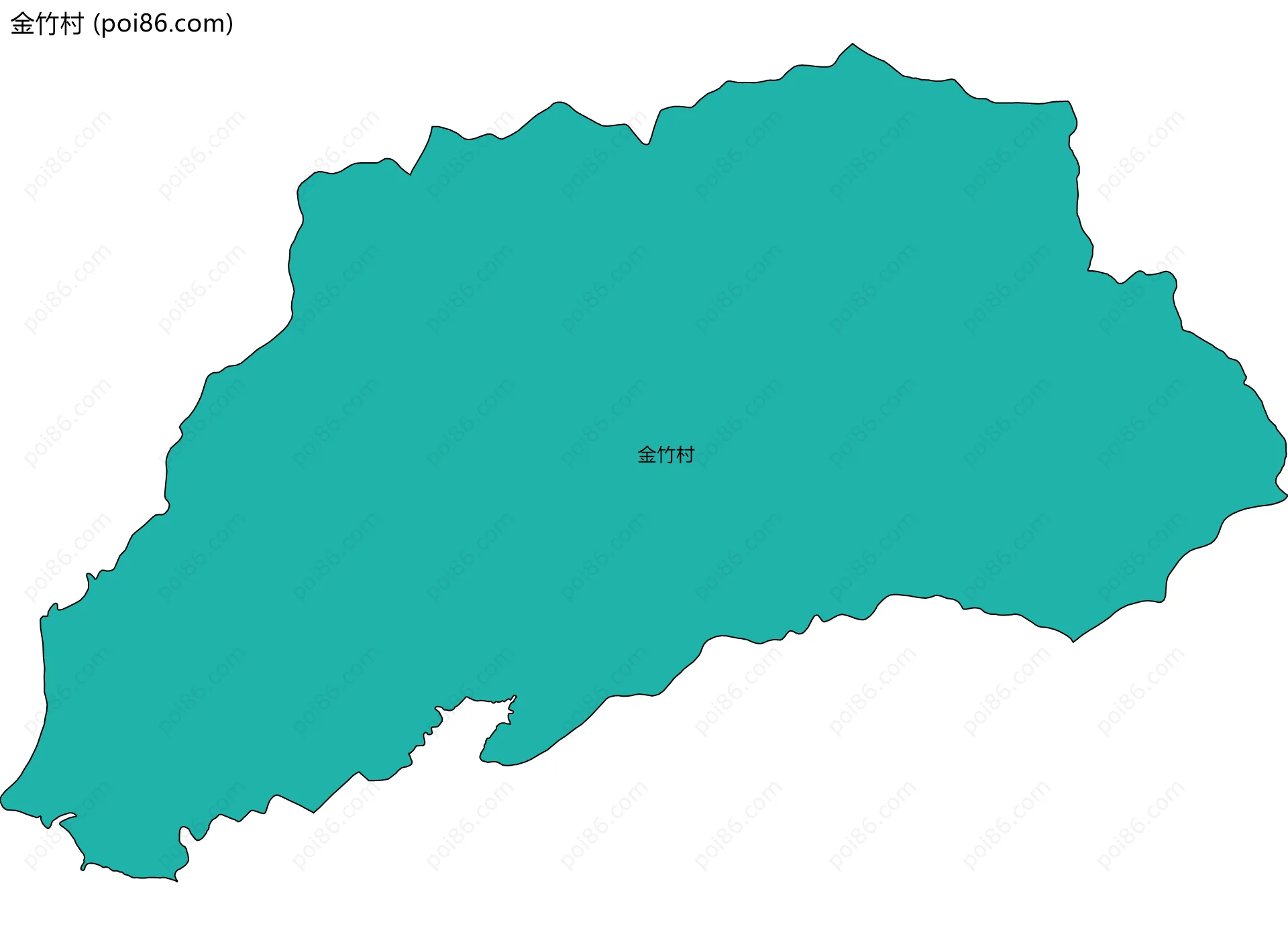 金竹村边界地图