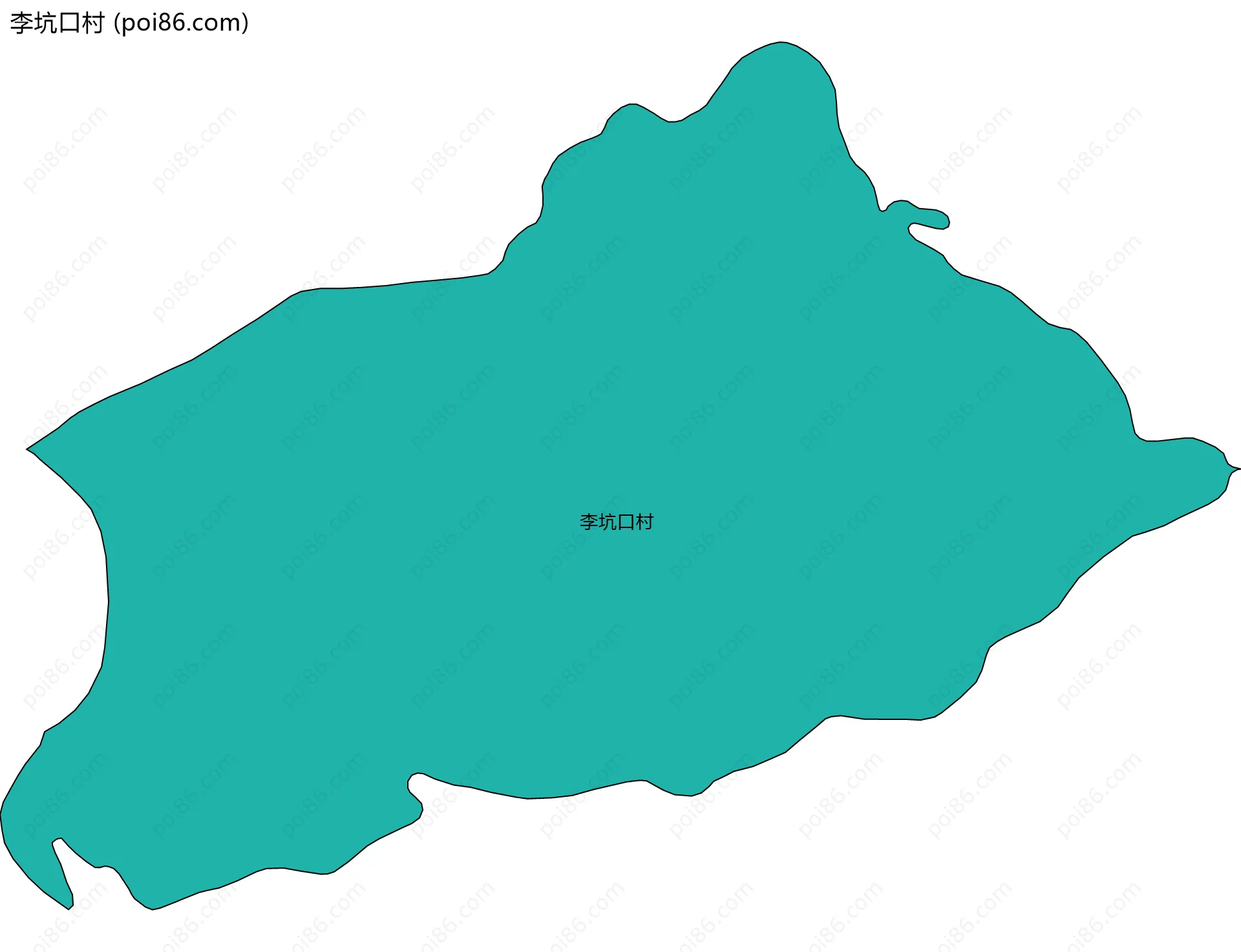 李坑口村边界地图