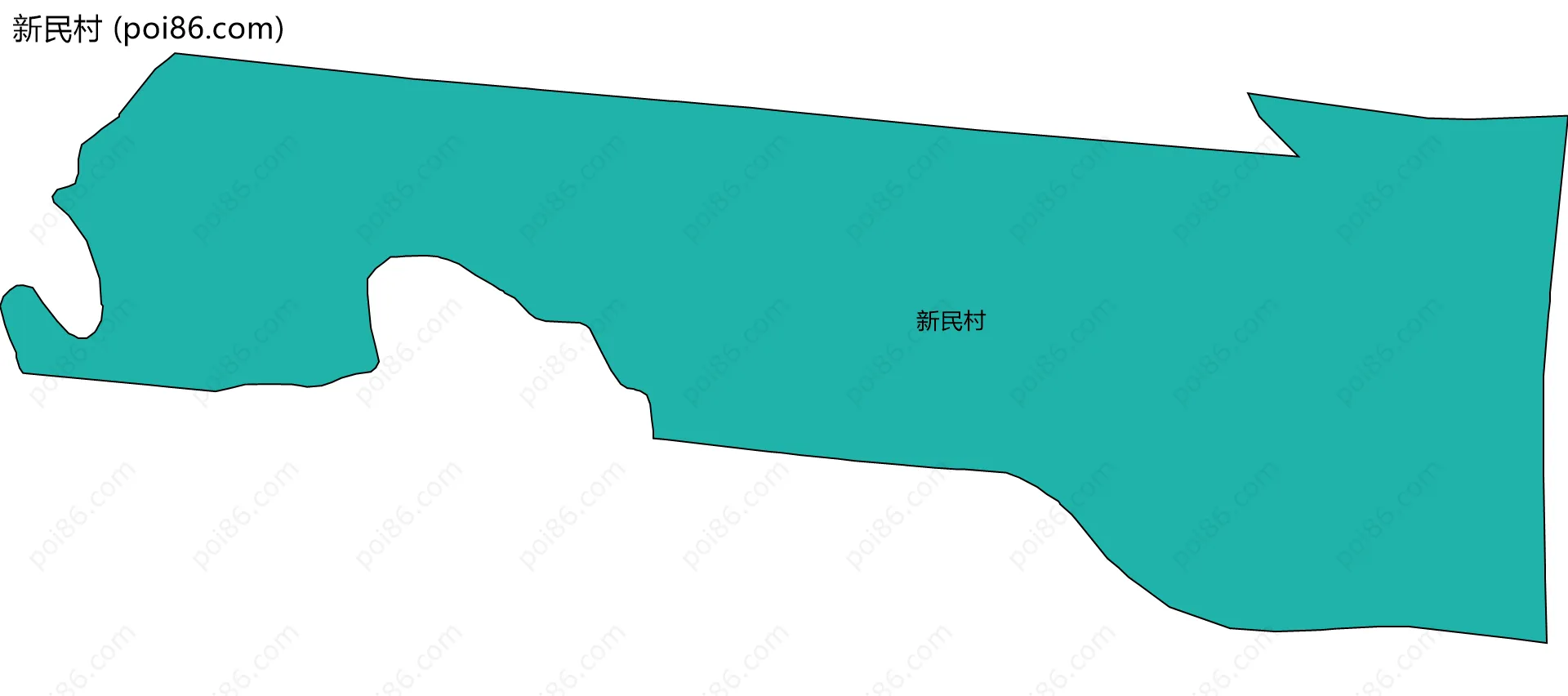 新民村边界地图