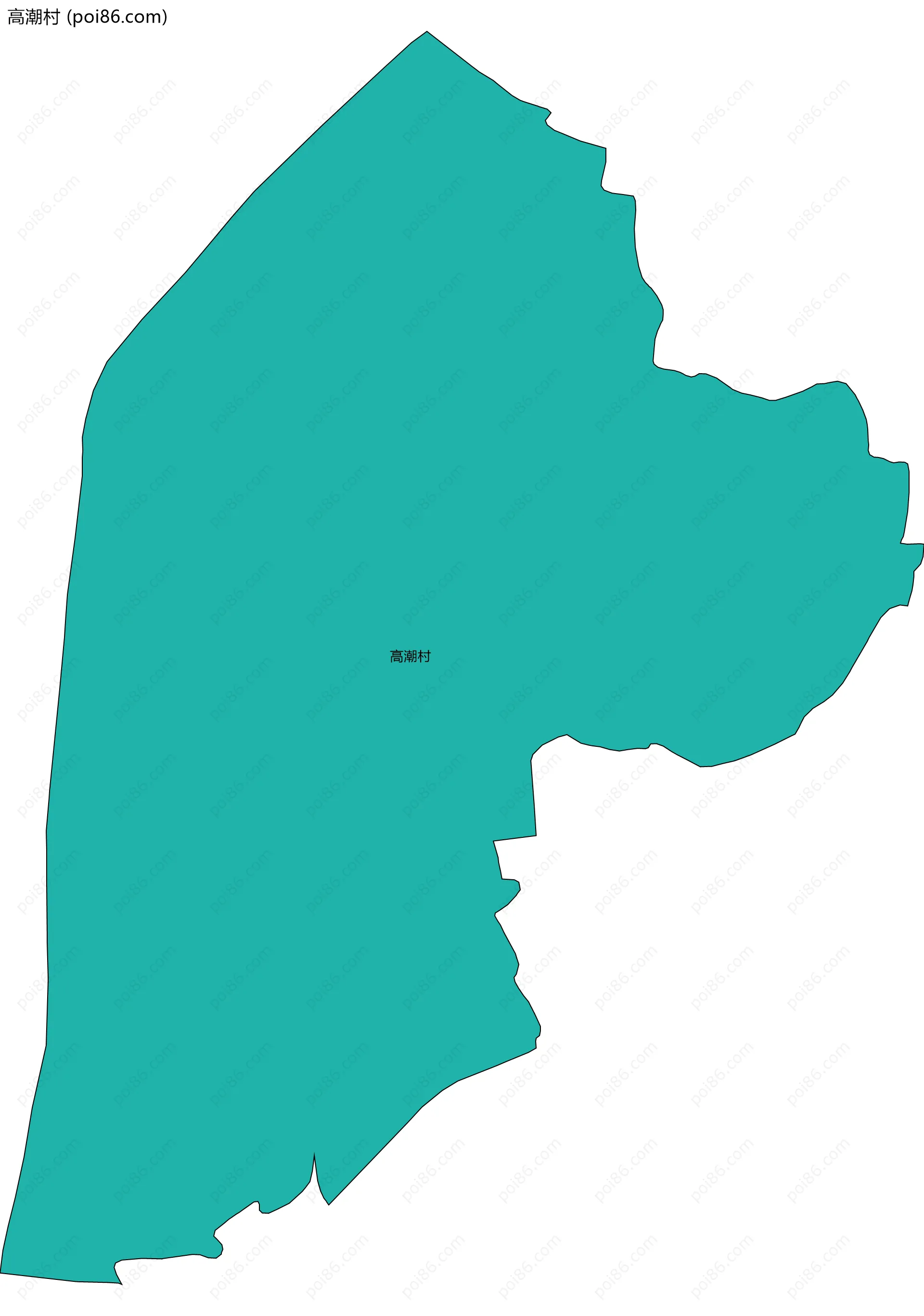 高潮村边界地图