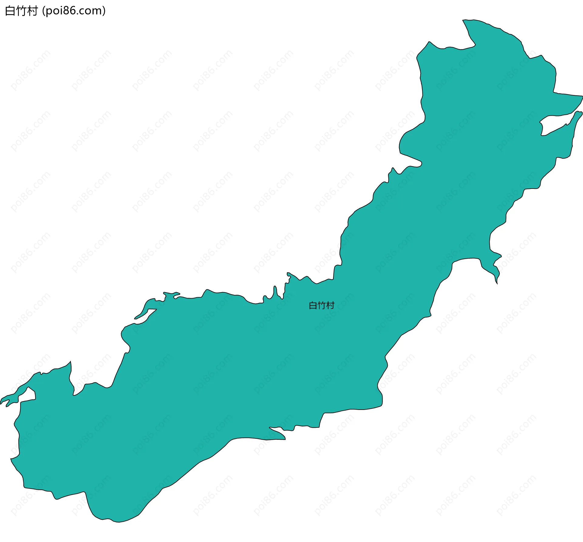 白竹村边界地图