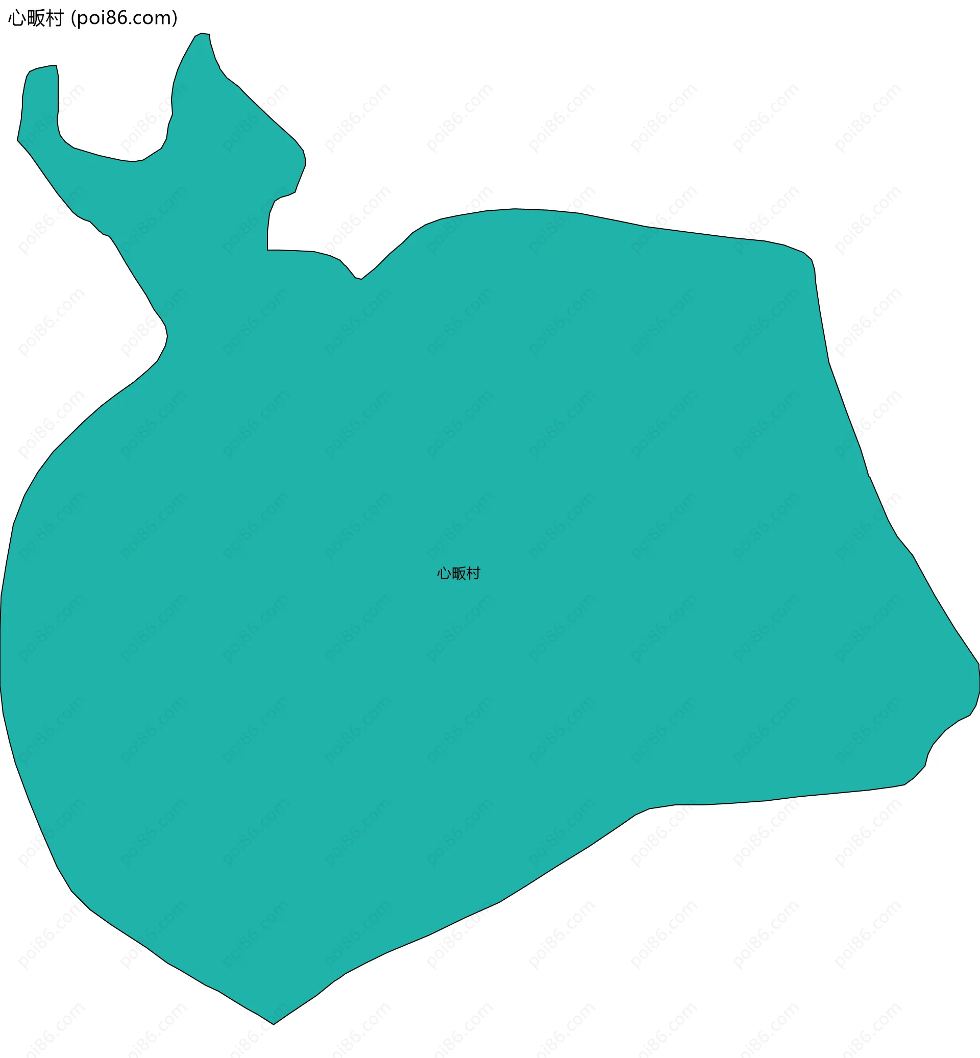 心畈村边界地图