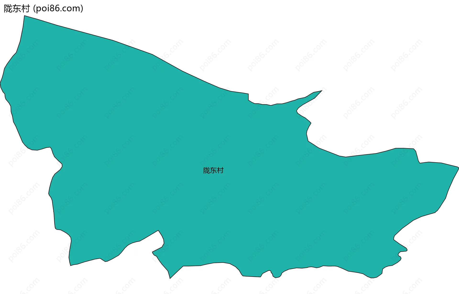 陇东村边界地图