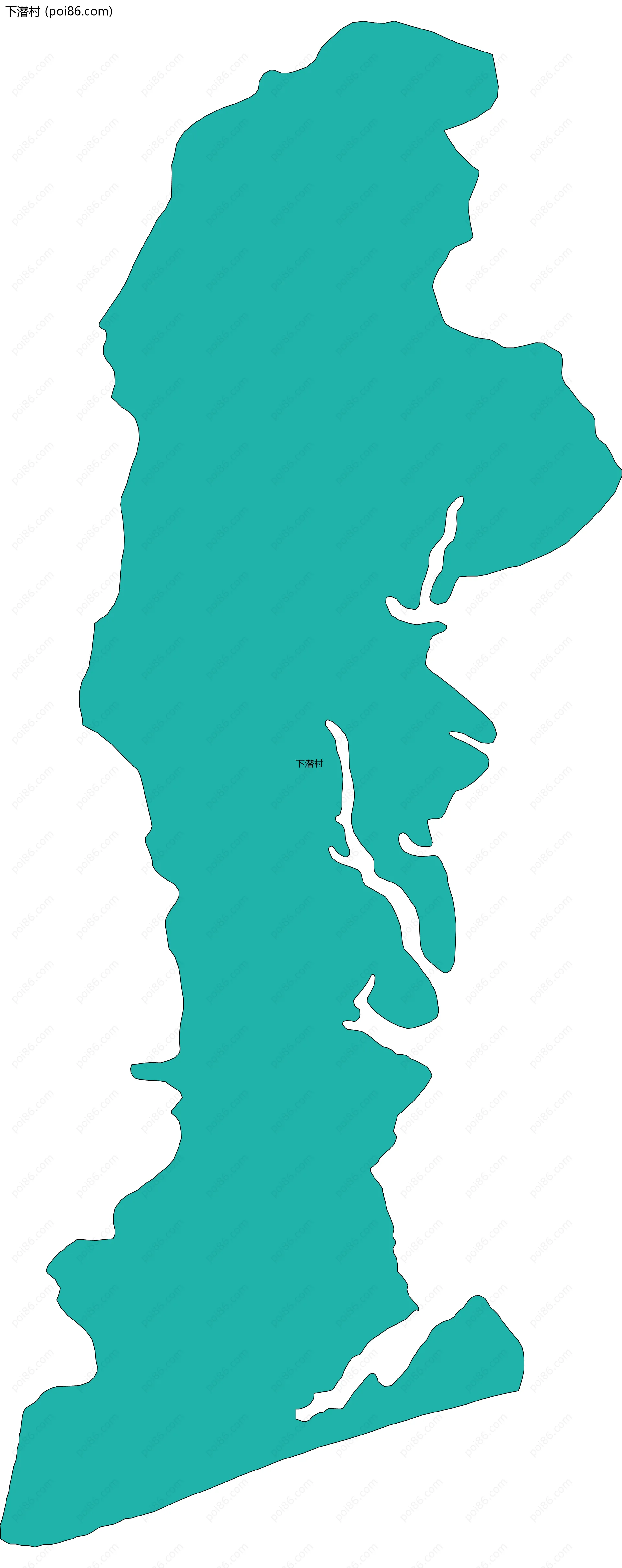 下潜村边界地图