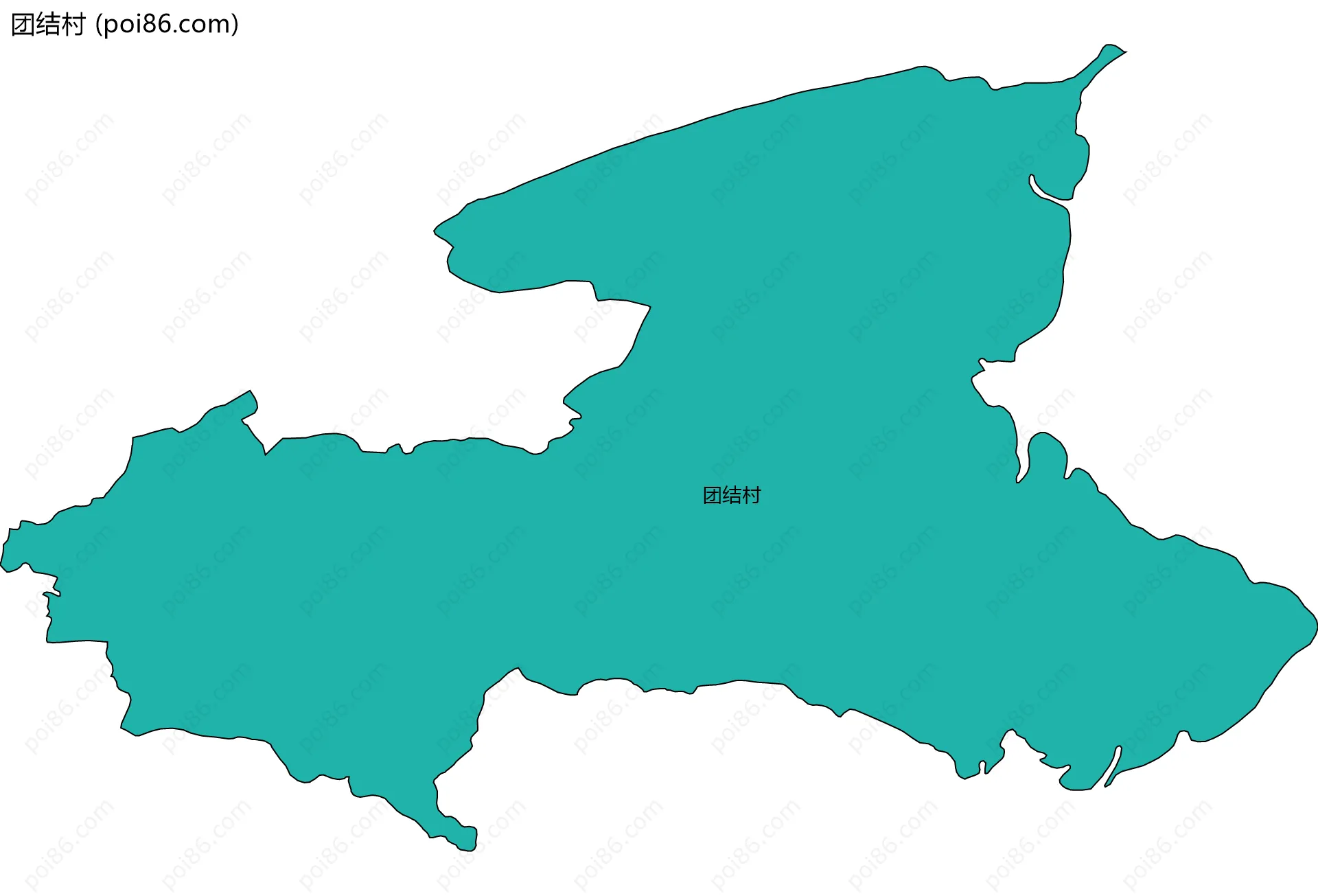 团结村边界地图