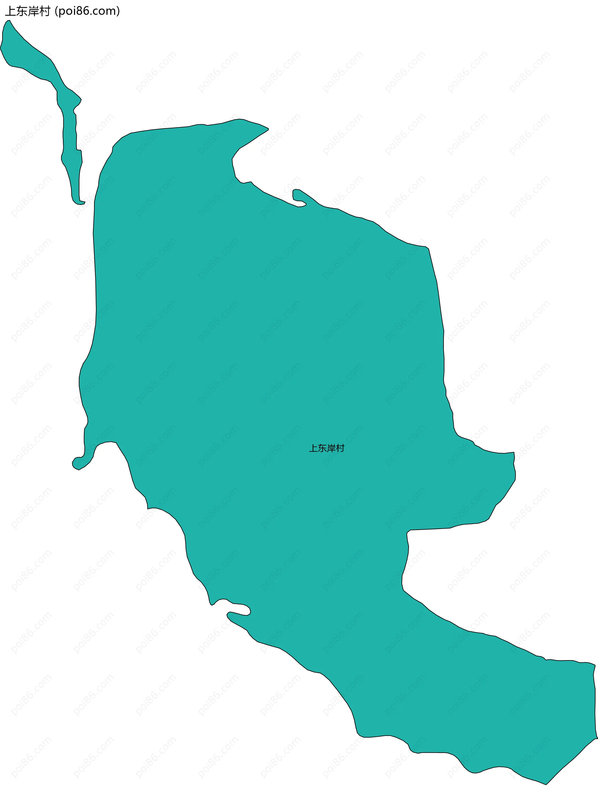 上东岸村边界地图