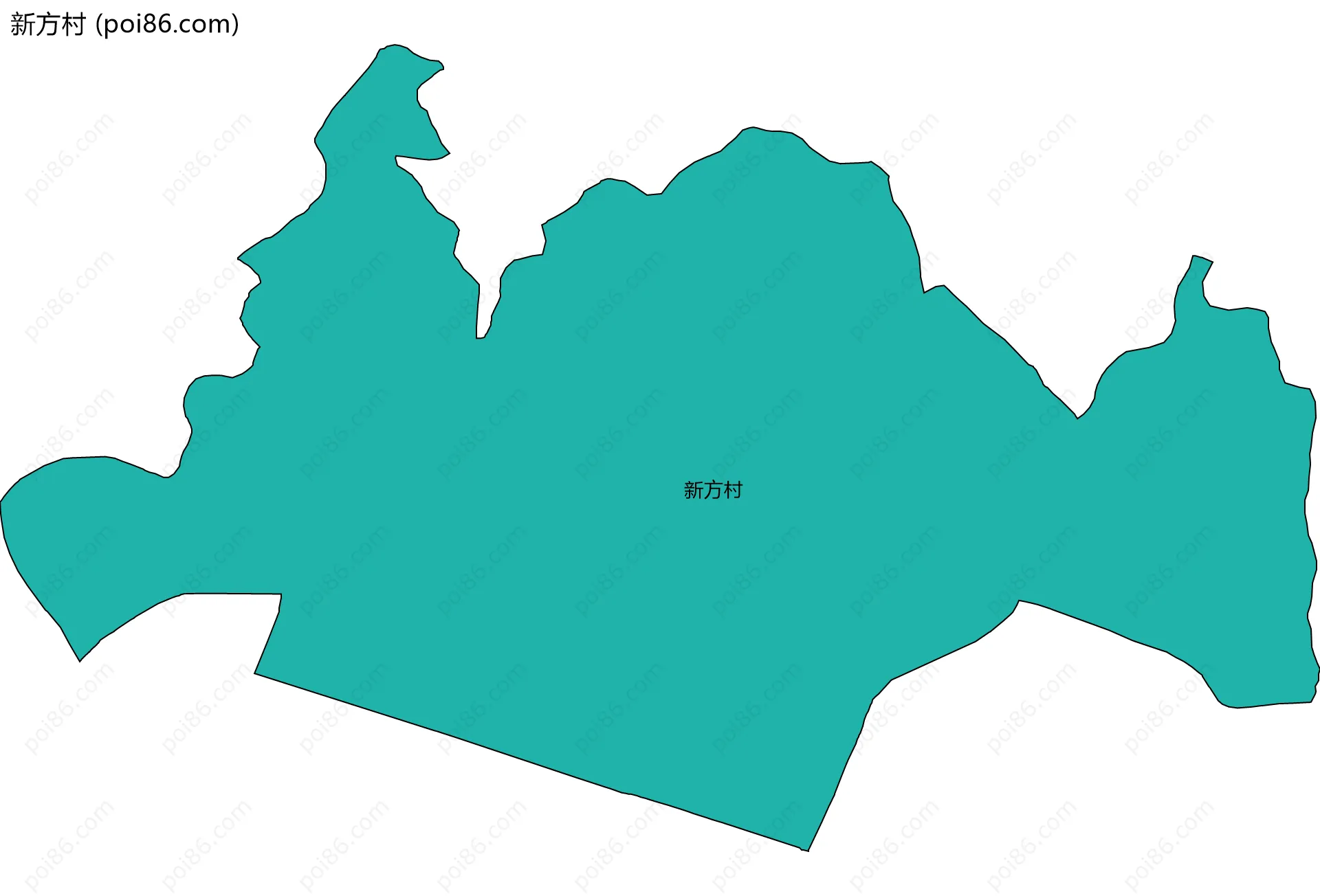 新方村边界地图