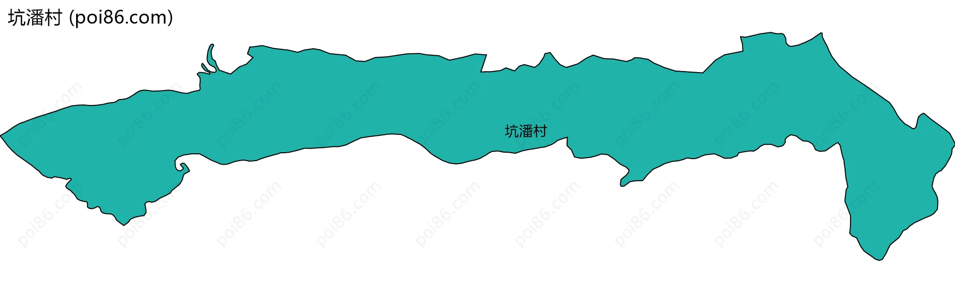 坑潘村边界地图