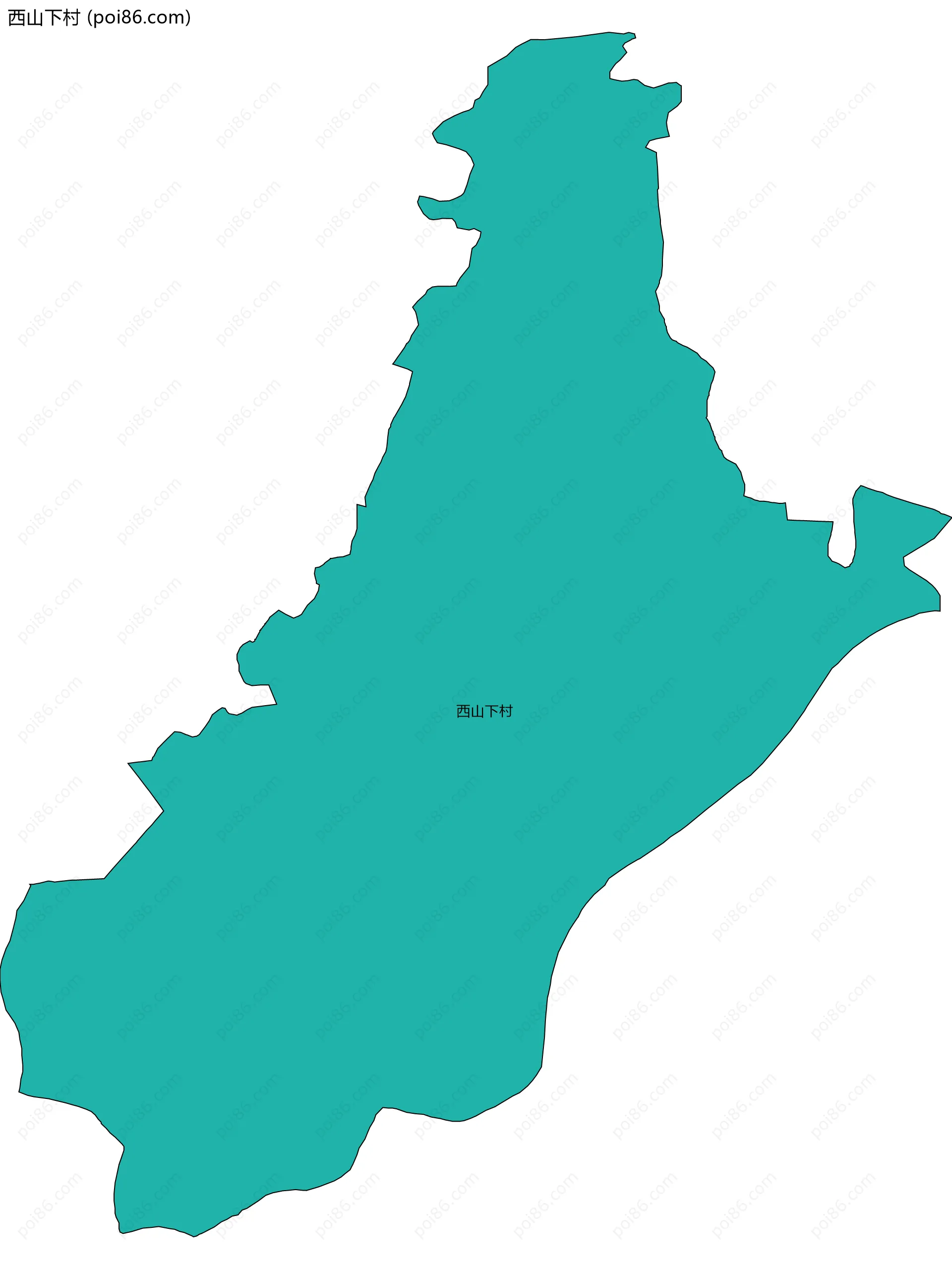 西山下村边界地图