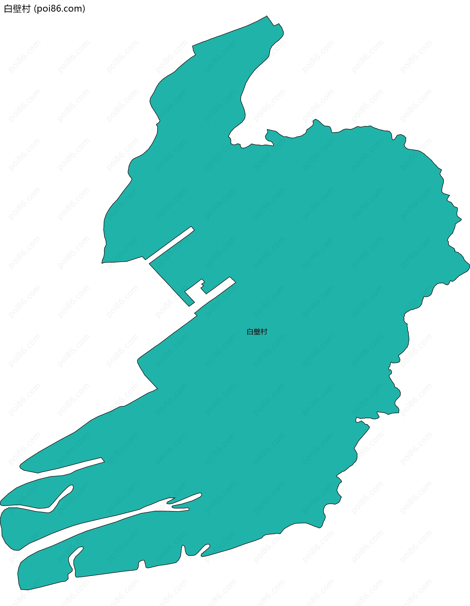 白壁村边界地图